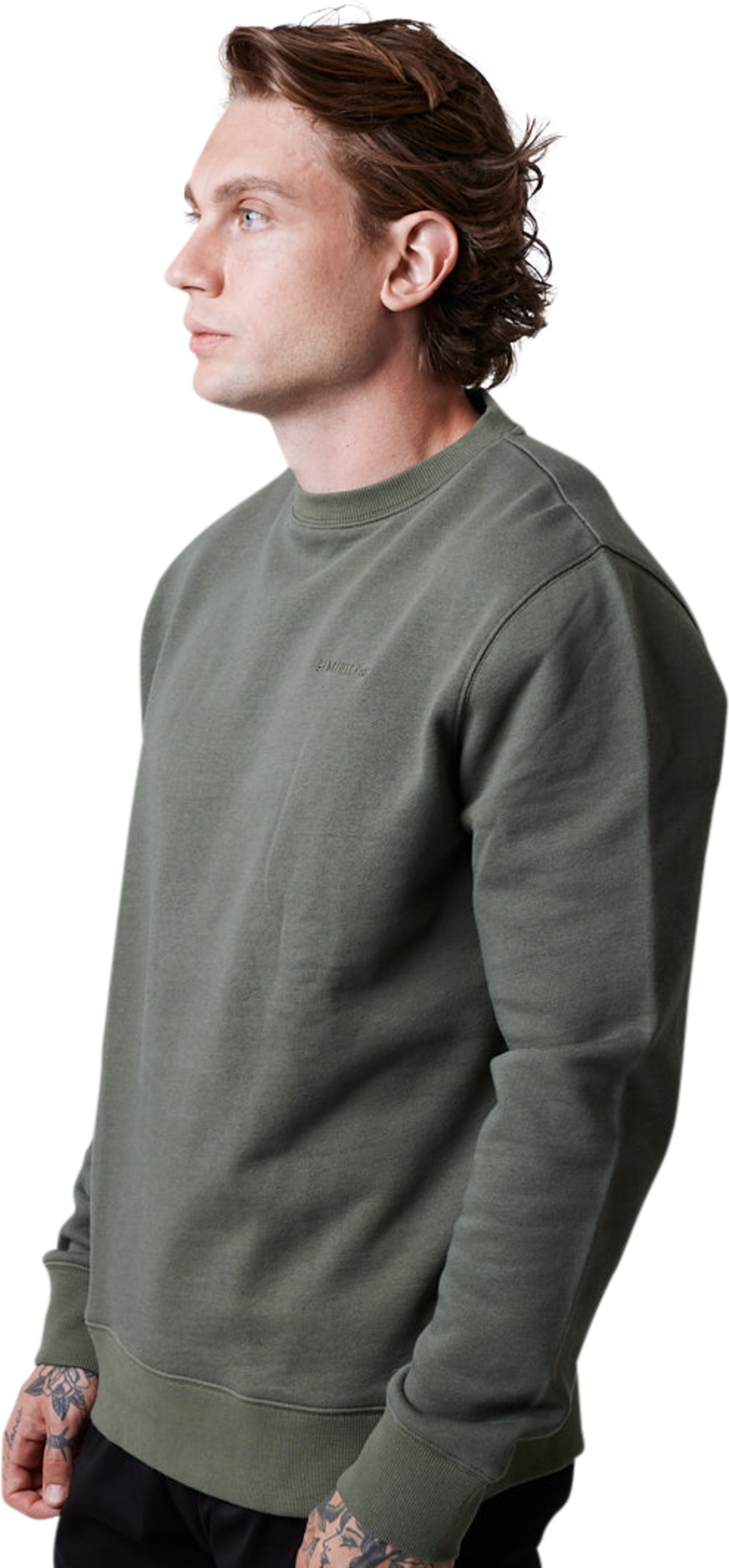 CLN ATHLETICS, Core Crewneck Men Moss Green