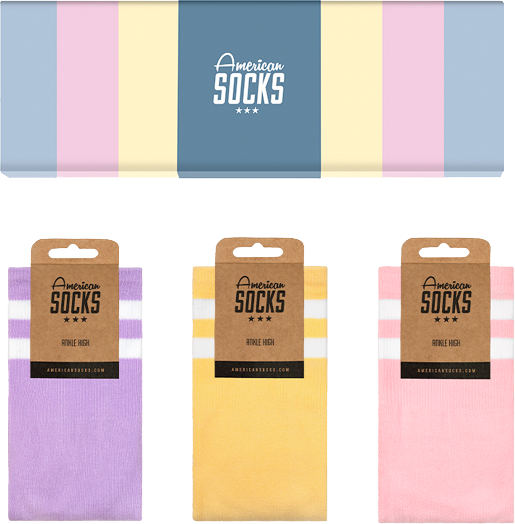 AMERICAN SOCKS, Cotton Candy - Gift Box