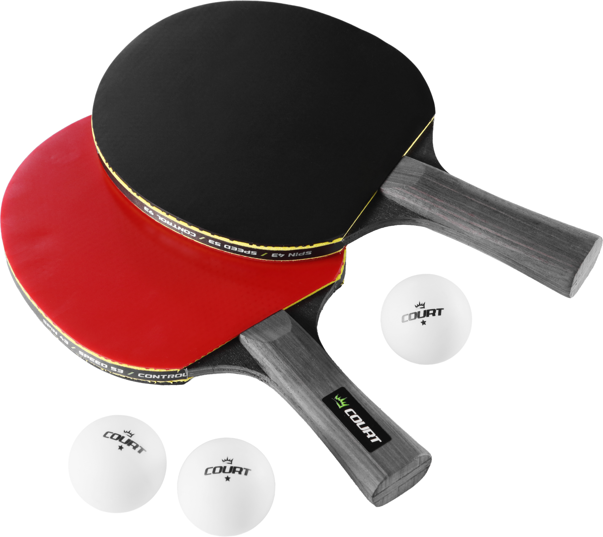 GYMSTICK, Court Advanced Pingisracketset Med Bollar