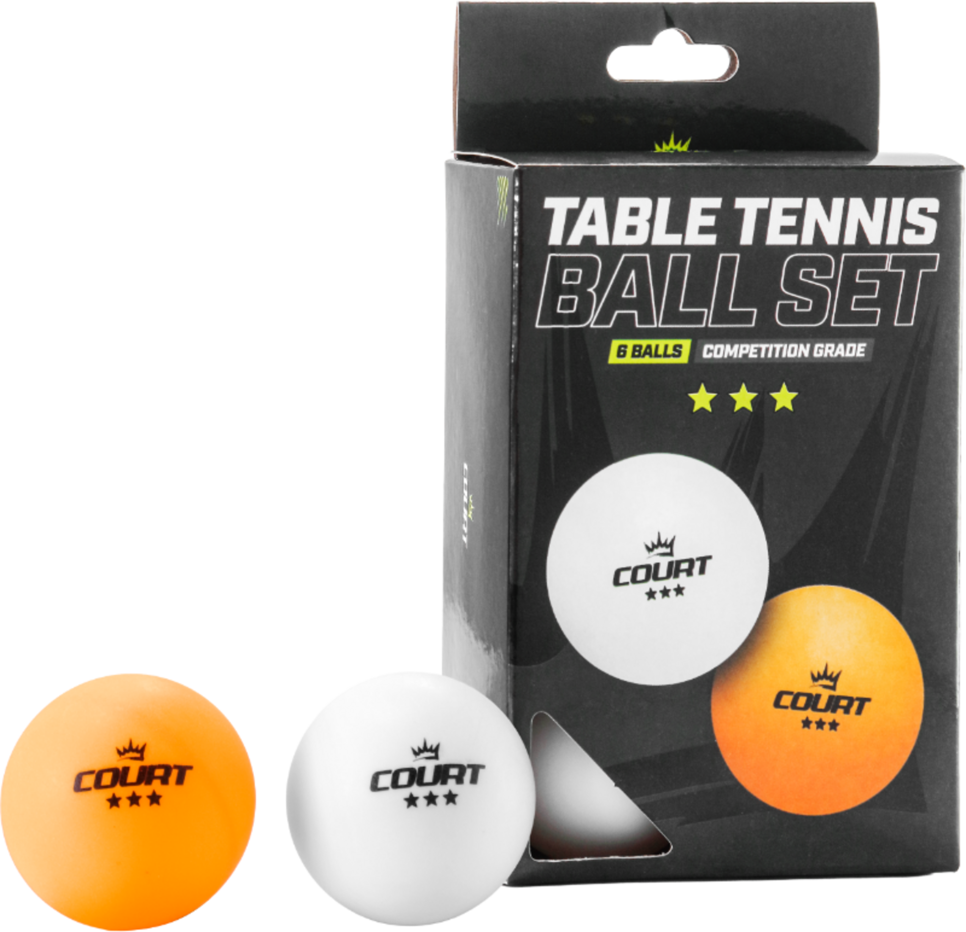 GYMSTICK, Court Pingisbollset 3-star 6st
