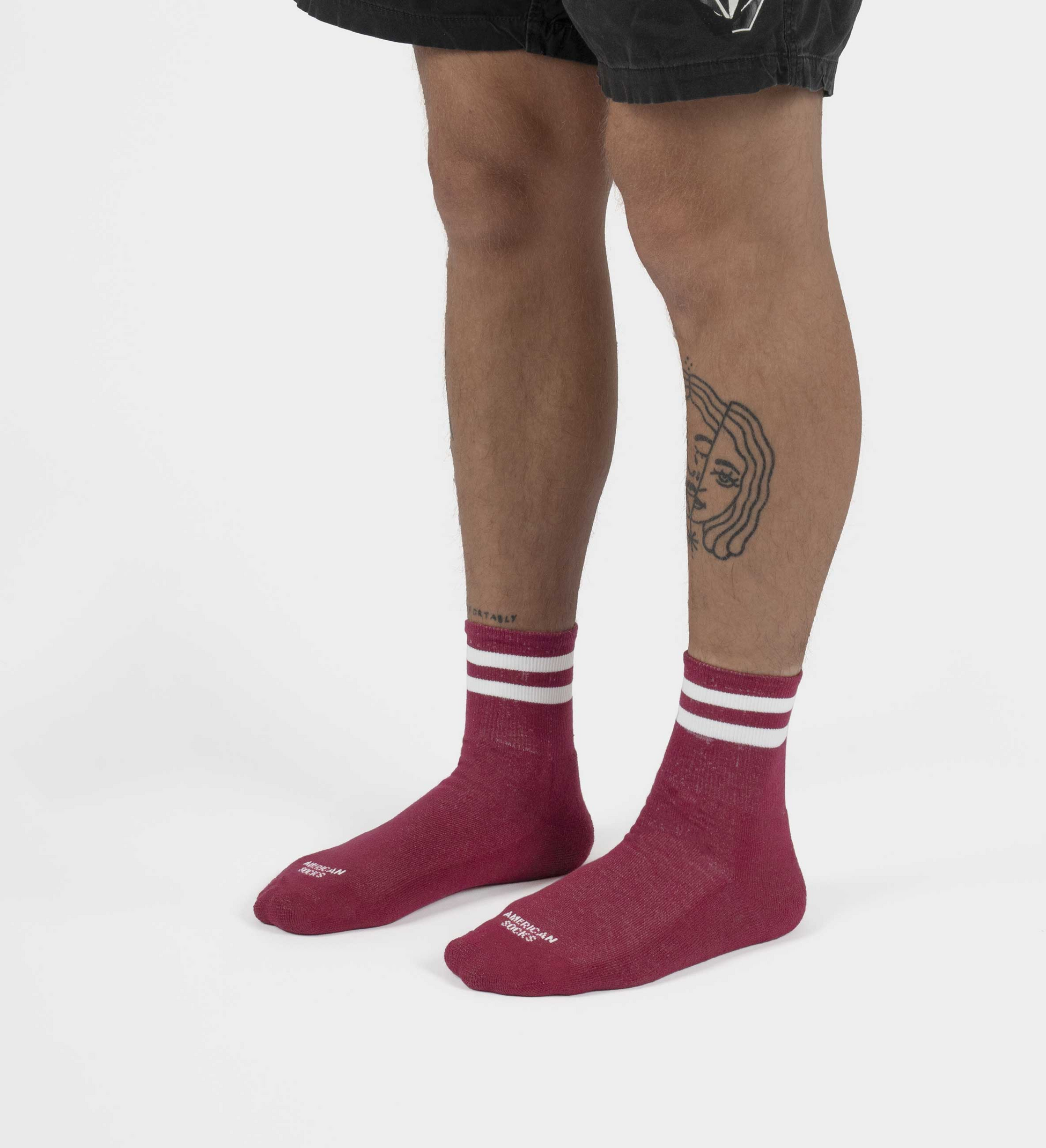 AMERICAN SOCKS, Crimson - Ankle High