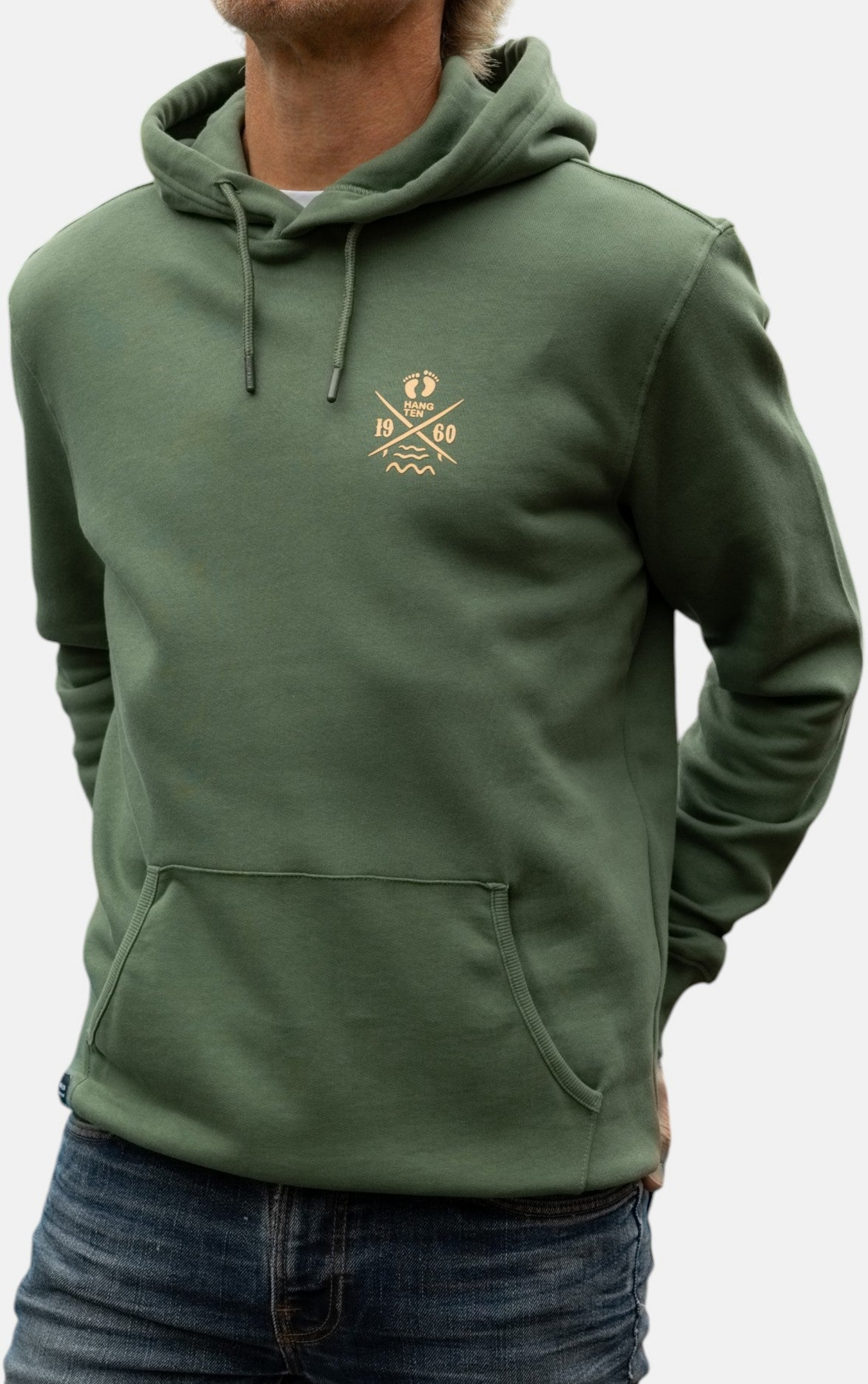 HANG TEN, Cross Board Retro Organic Cotton Hoodie