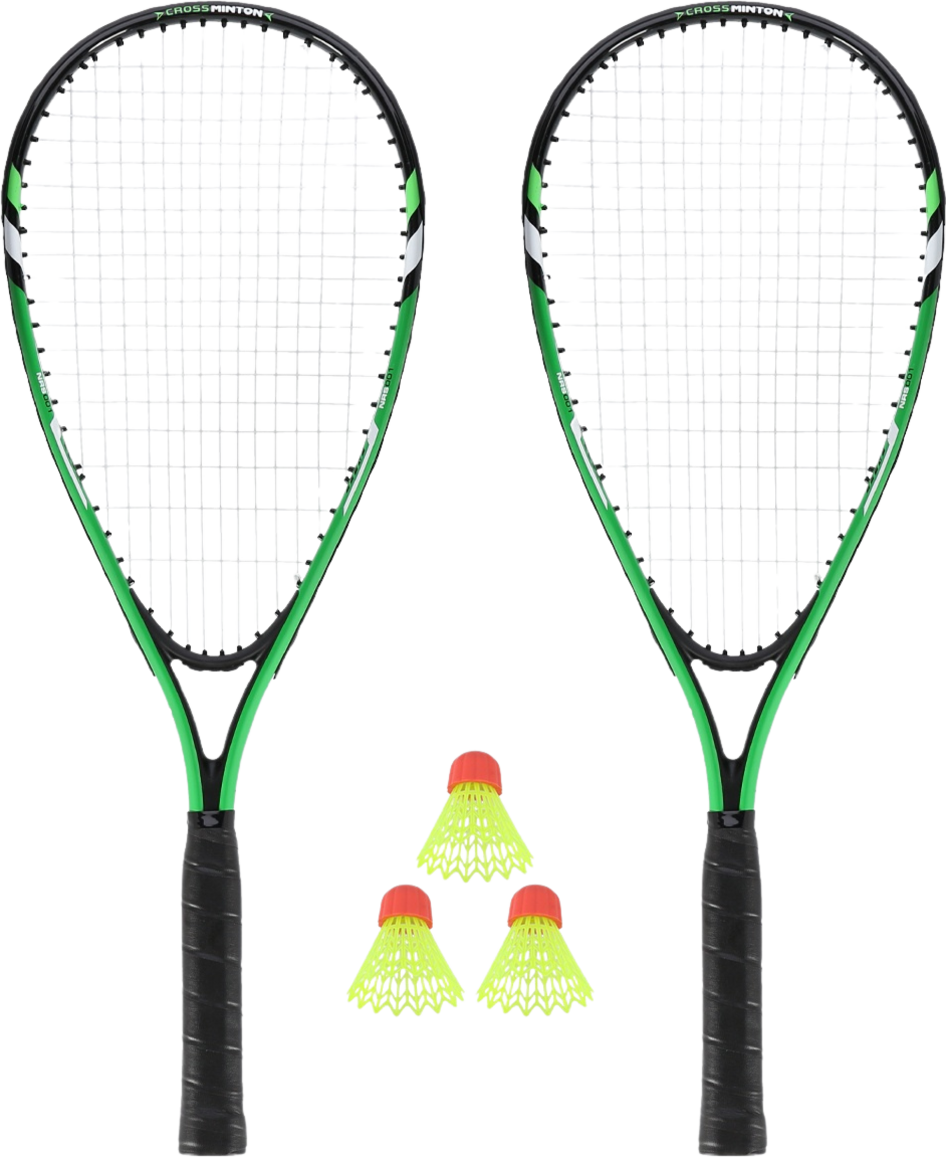 NORTHIX, Crossminton Set With 2 Rackets, Shuttlecocks, Green Cover