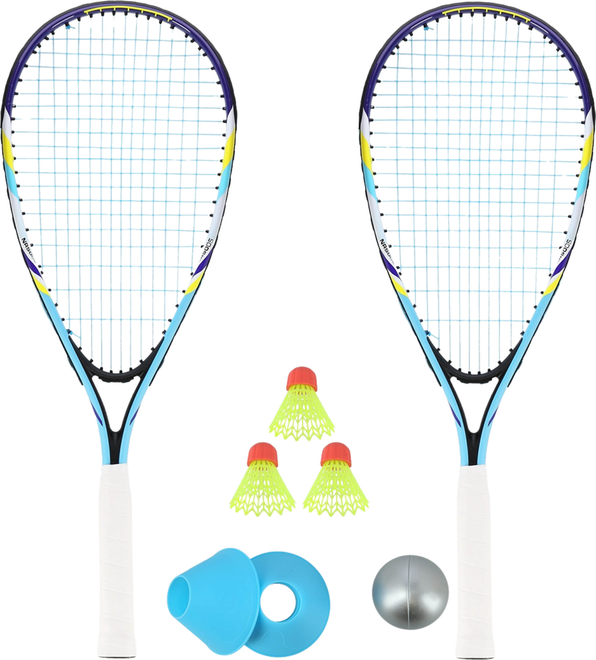 NORTHIX, Crossminton Set With 2 Rackets, Shuttlecocks, Markers, Ball