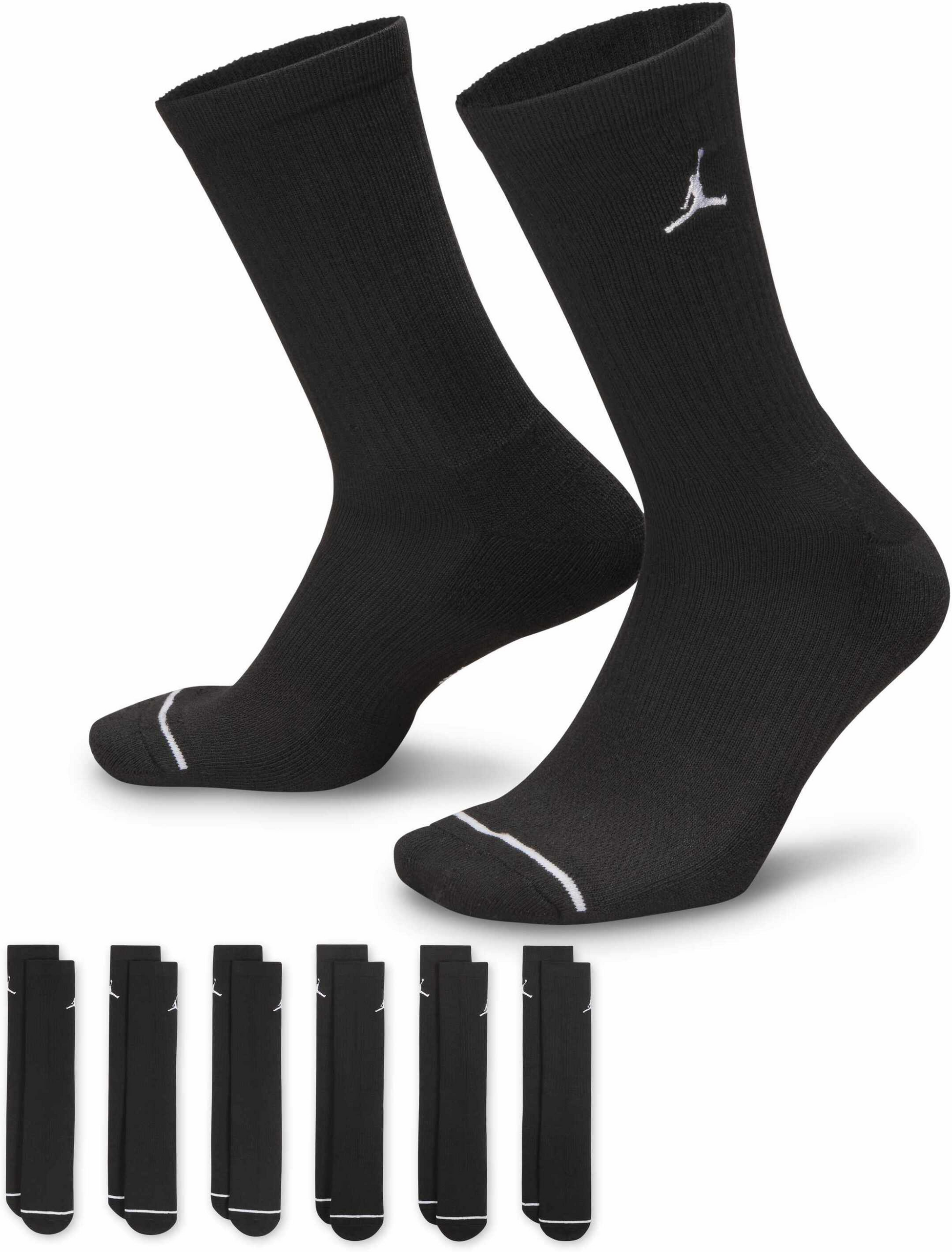 JORDAN, Cushioned Crew Socks (6 Pairs) Jordan Everyday