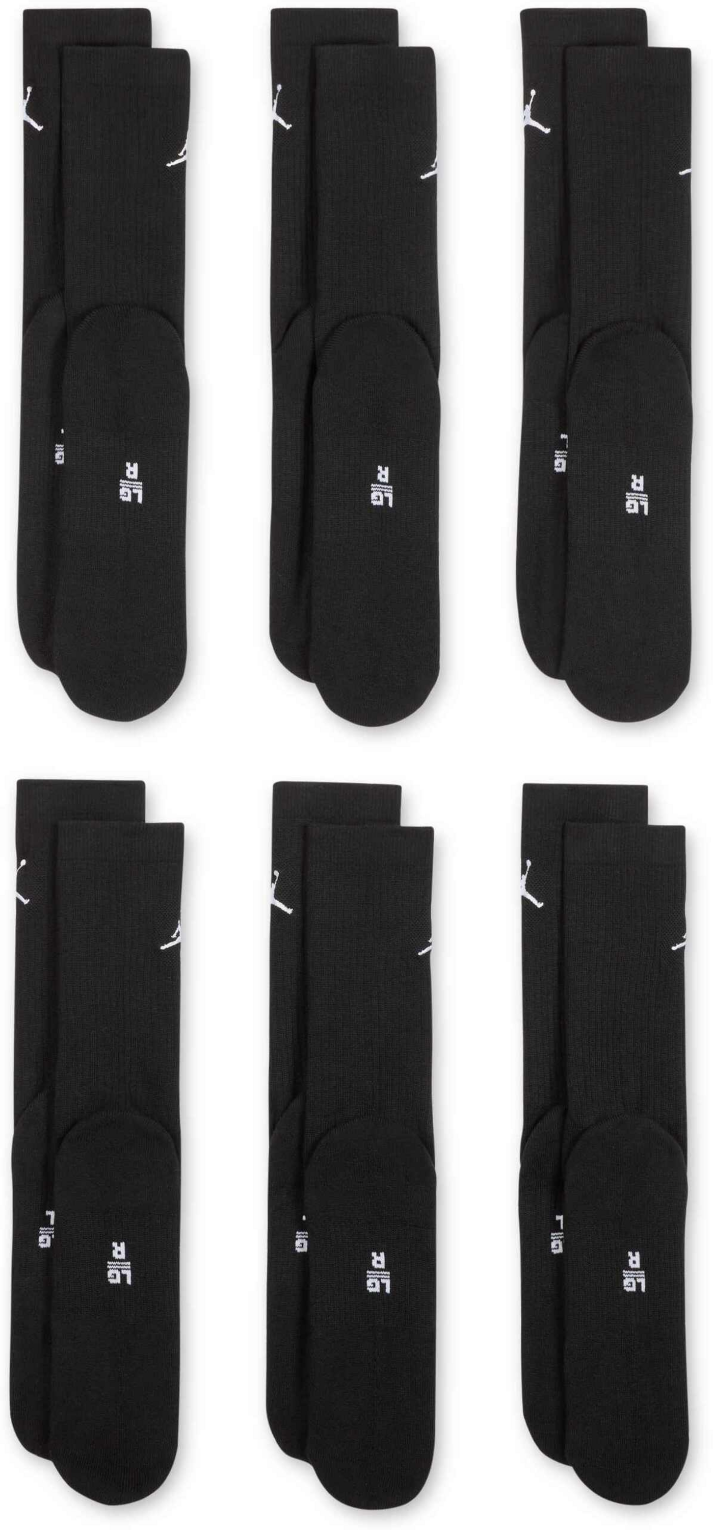 JORDAN, Cushioned Crew Socks (6 Pairs) Jordan Everyday