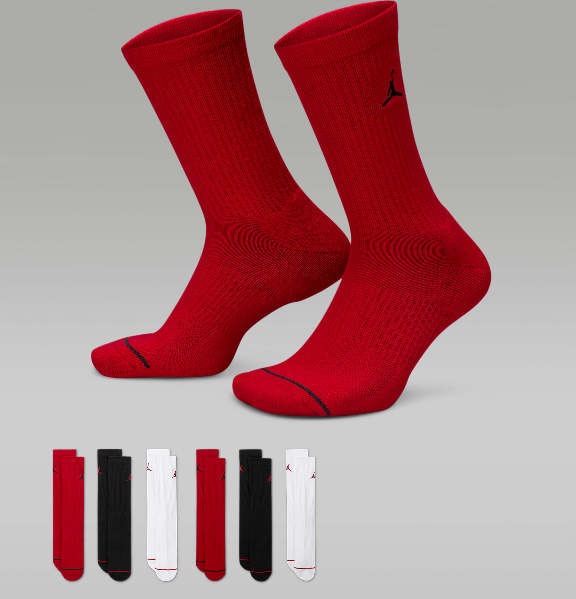 JORDAN, Cushioned Crew Socks (6 Pairs) Jordan Everyday
