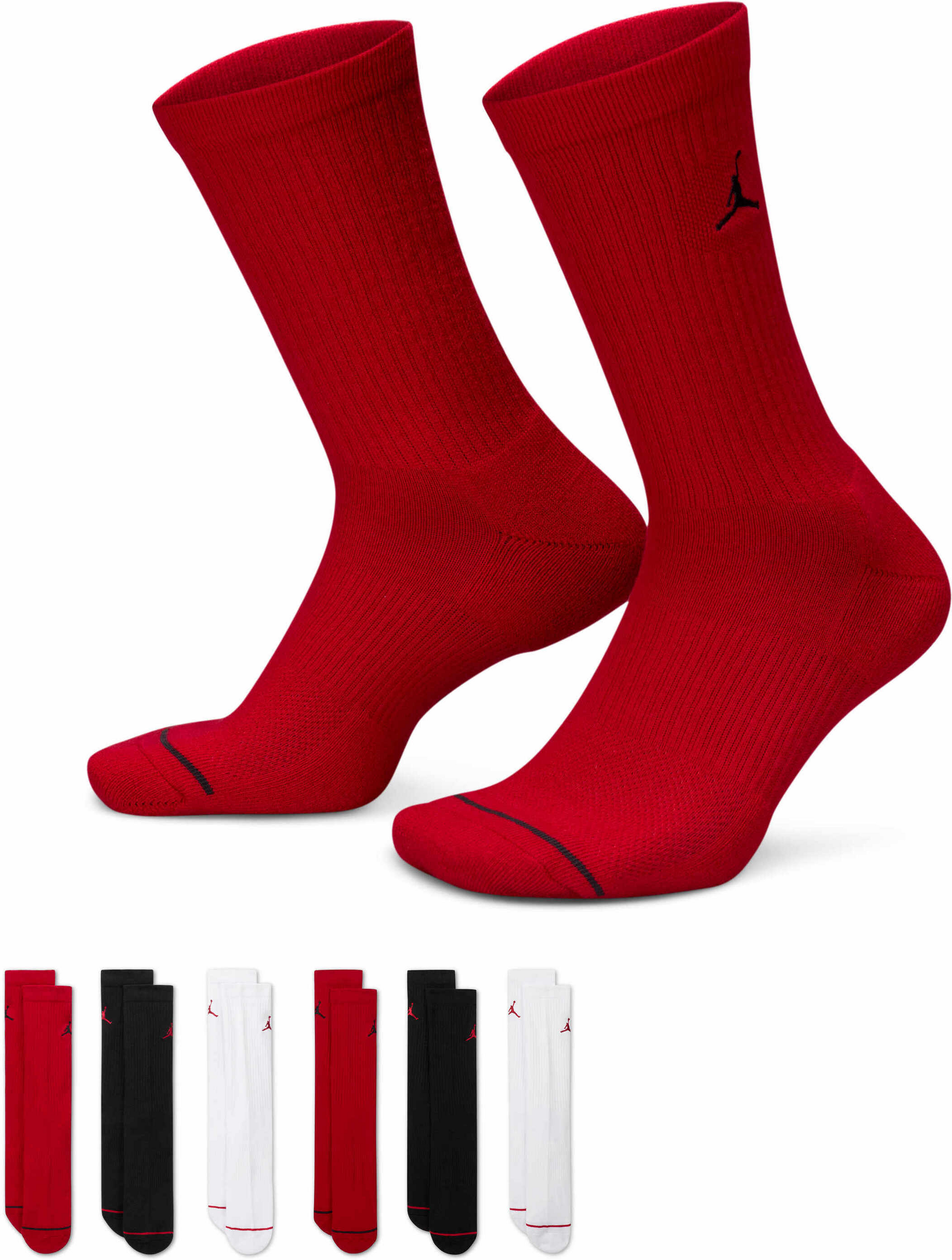 JORDAN, Cushioned Crew Socks (6 Pairs) Jordan Everyday