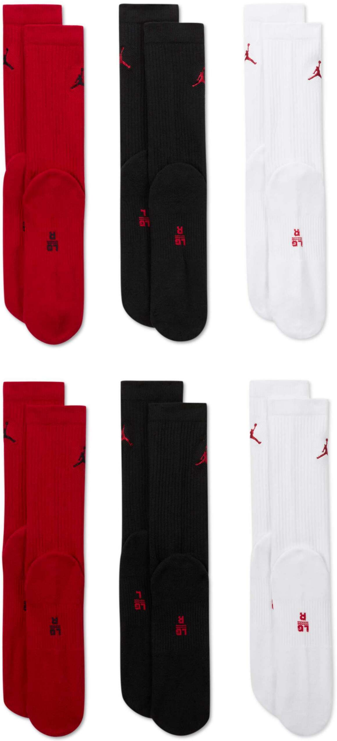 JORDAN, Cushioned Crew Socks (6 Pairs) Jordan Everyday