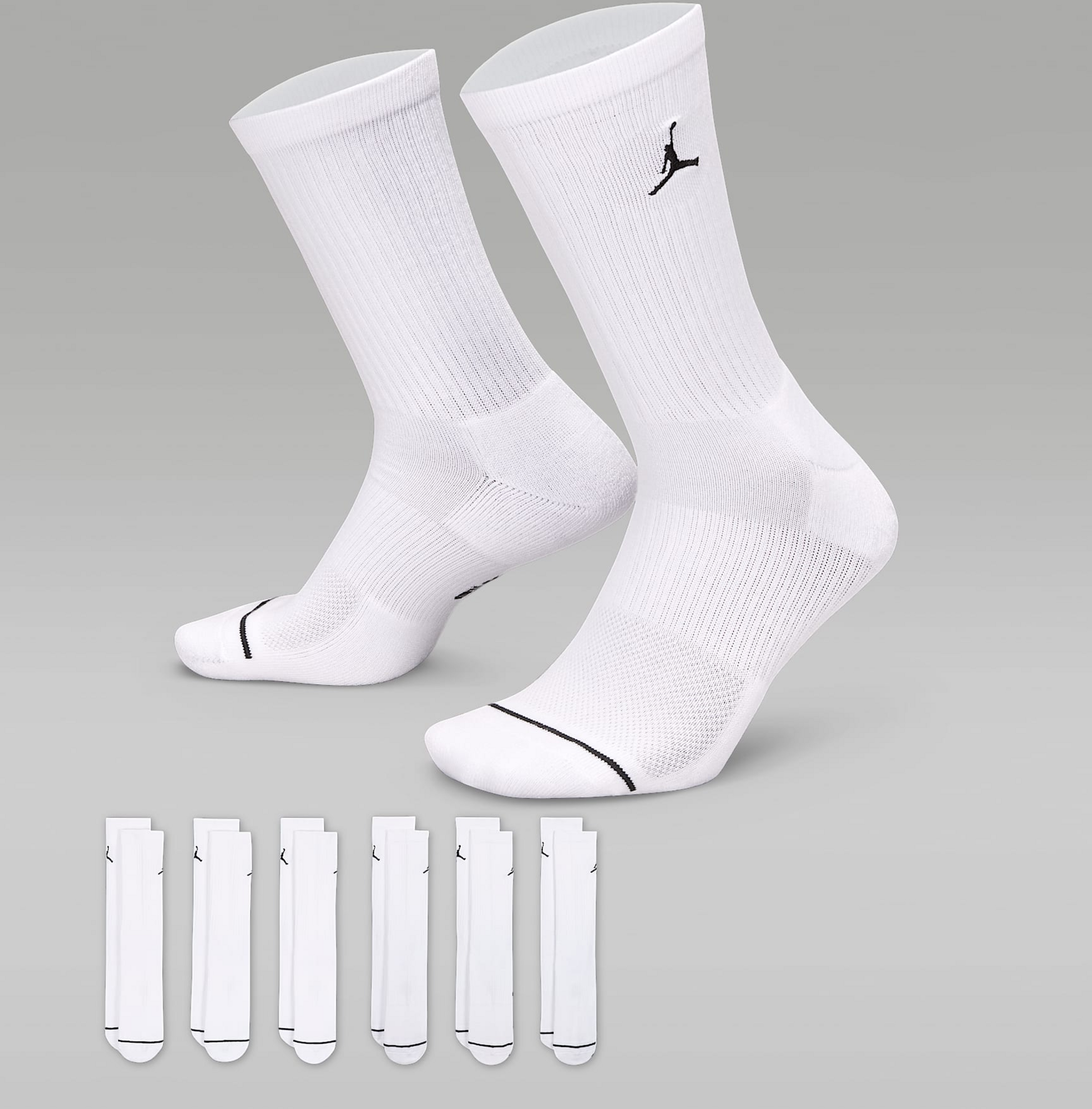 JORDAN, Cushioned Crew Socks (6 Pairs) Jordan Everyday