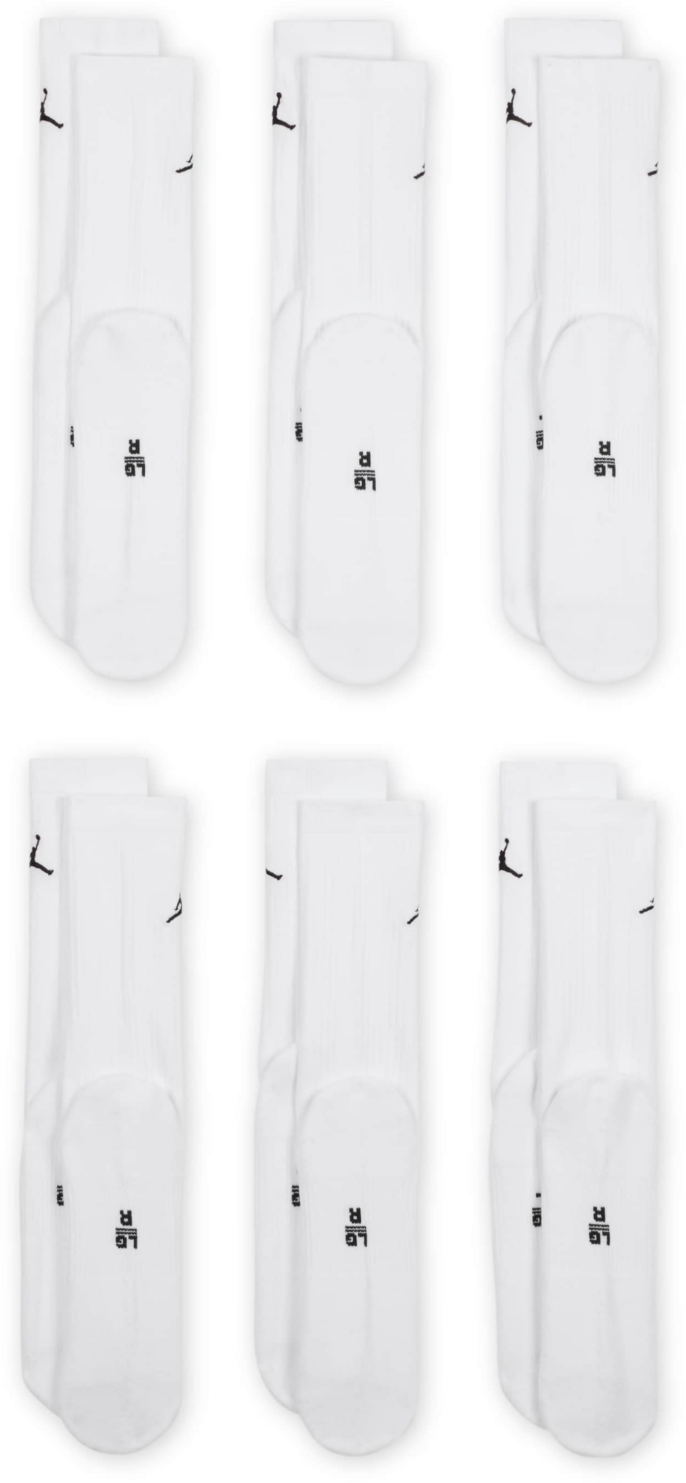 JORDAN, Cushioned Crew Socks (6 Pairs) Jordan Everyday