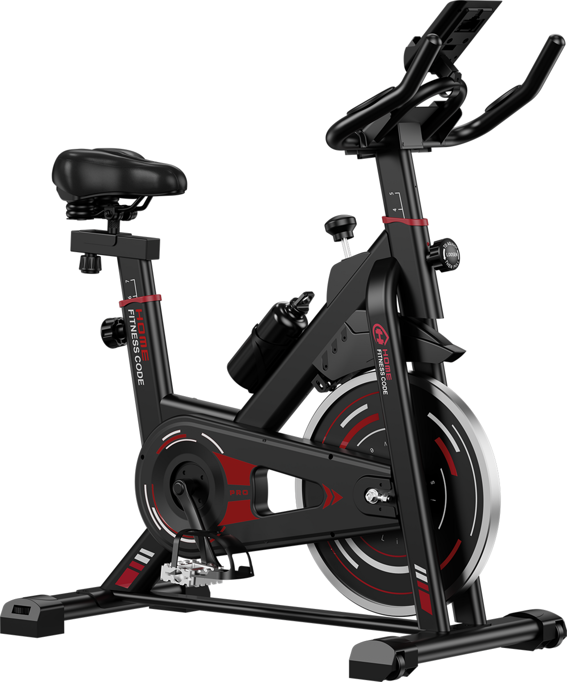 HOMEFITNESSCODE, D1 Stationary Bike &ndash; Quiet, Adjustable Resistance (8kg Flywheel)