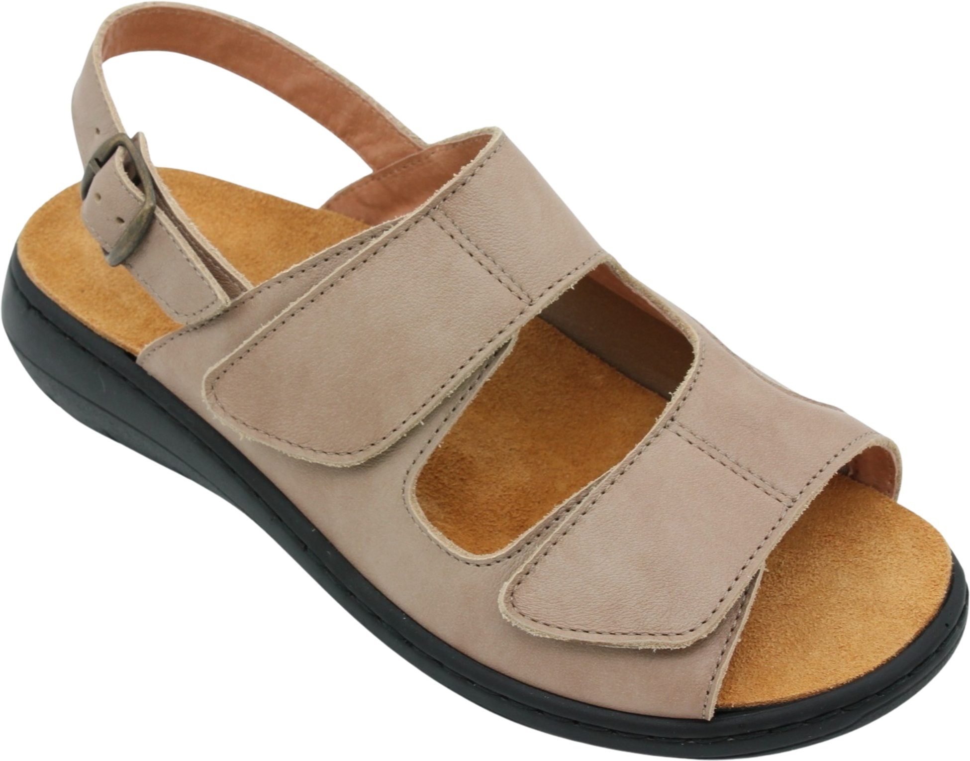 EMBLA, Damsandal Beige - Elastisk Insida - Ergoflex