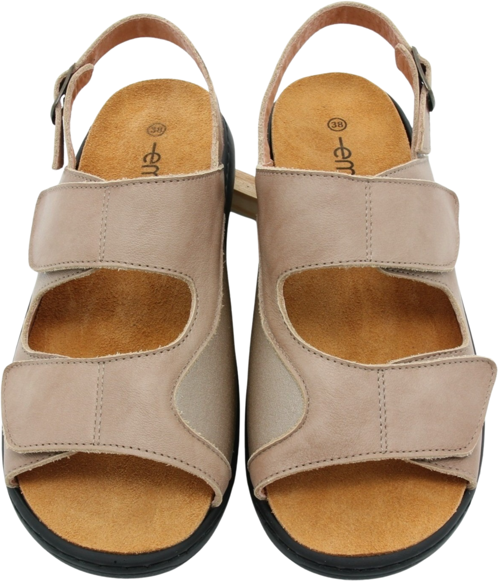 EMBLA, Damsandal Beige - Elastisk Insida - Ergoflex