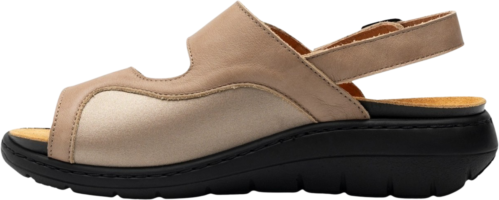EMBLA, Damsandal Beige - Elastisk Insida - Ergoflex