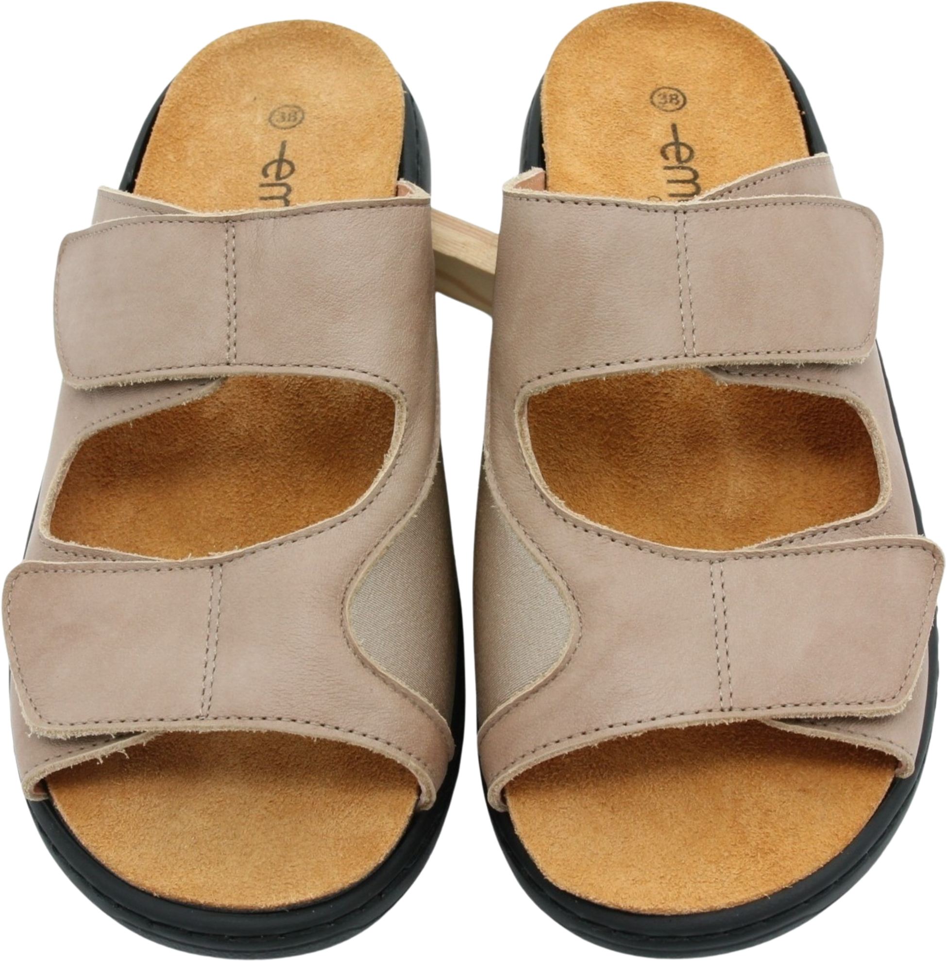 EMBLA, Damsandal Beige-elastisk Insida - Ergoflex