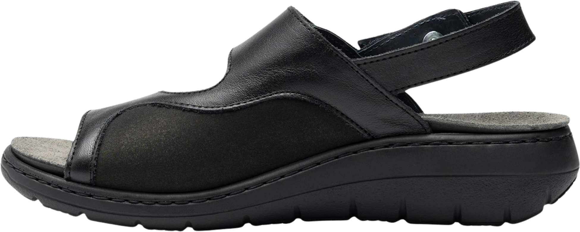 EMBLA, Damsandal Svart - Elastisk Insida - Ergoflex