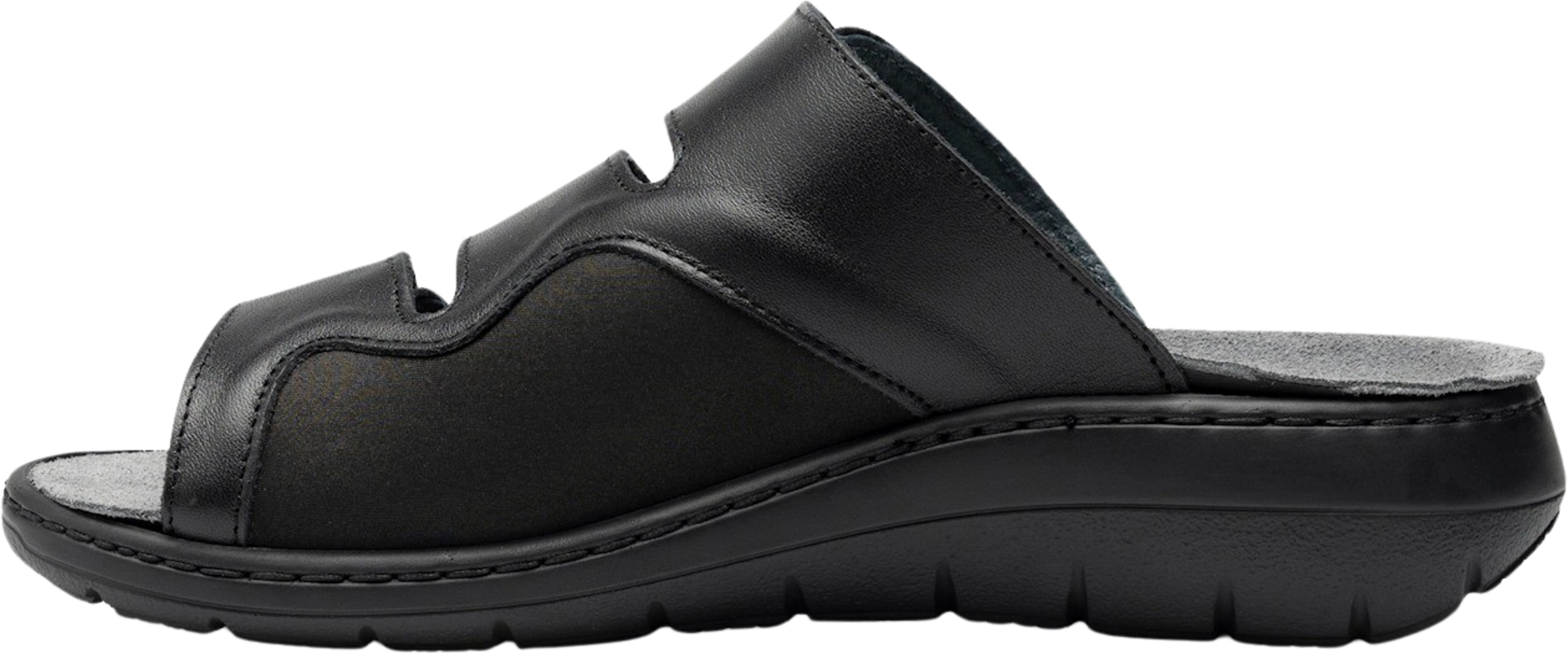 EMBLA, Damsandal Svart Med Elastisk Insida - Ergoflex