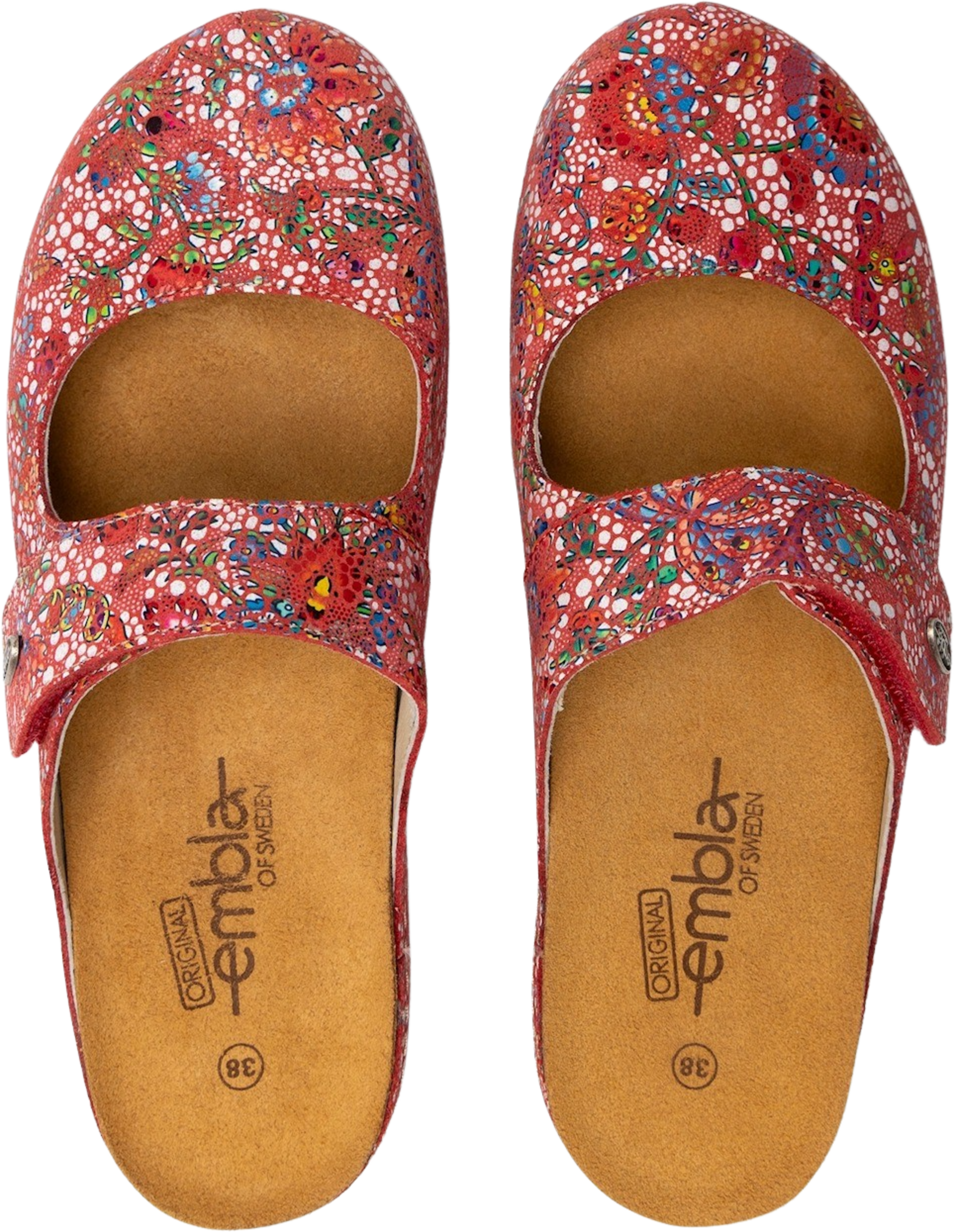 EMBLA, Damtoffel R&ouml;d/dekor - Ergoflex