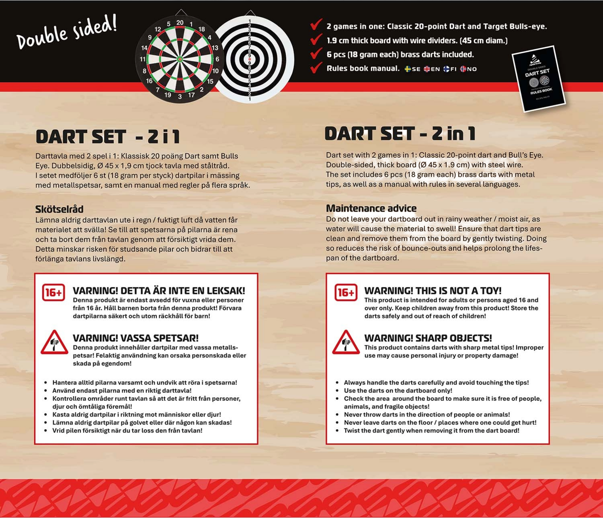 SPORTME, Dart Set - 2 I 1