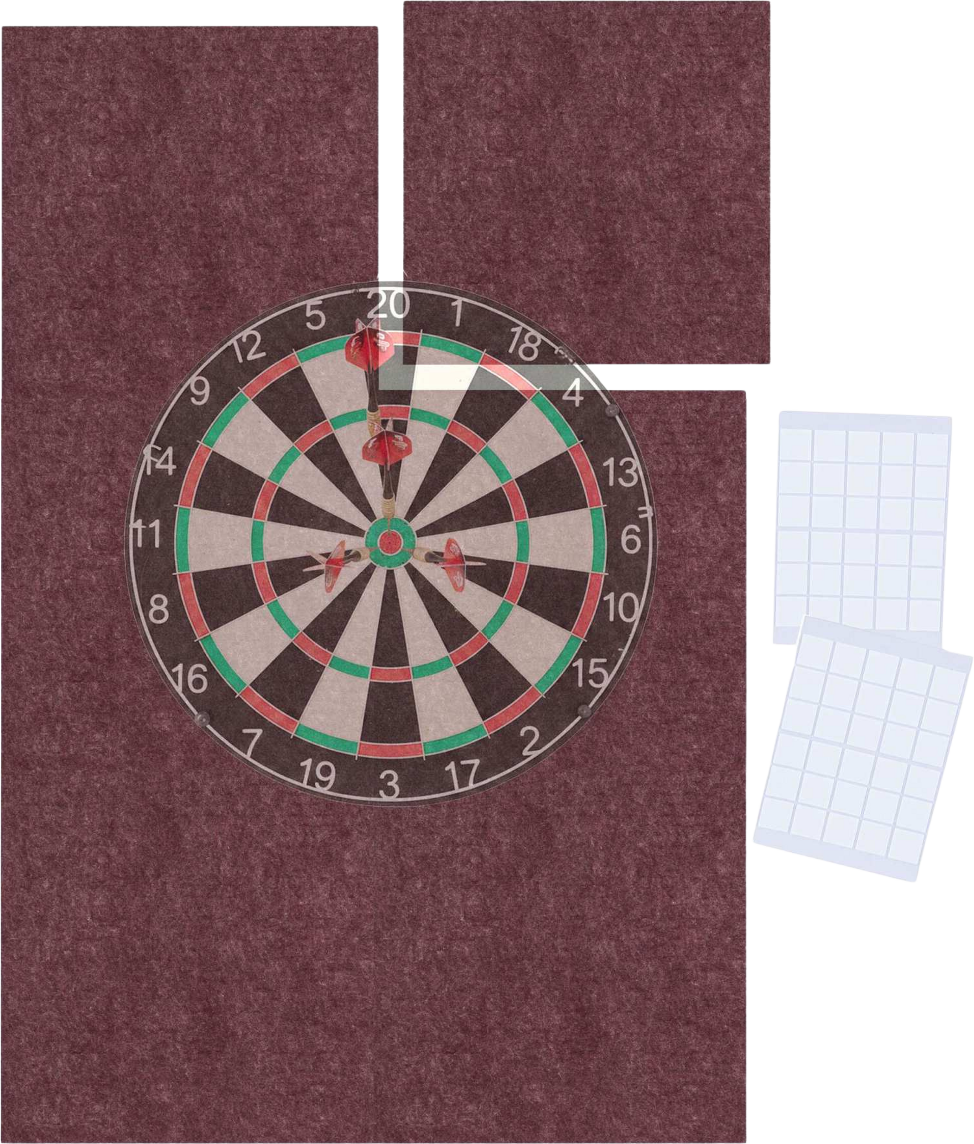 NORTHIX, Dartboard Surround, 6-piece Felt Protection Mat
