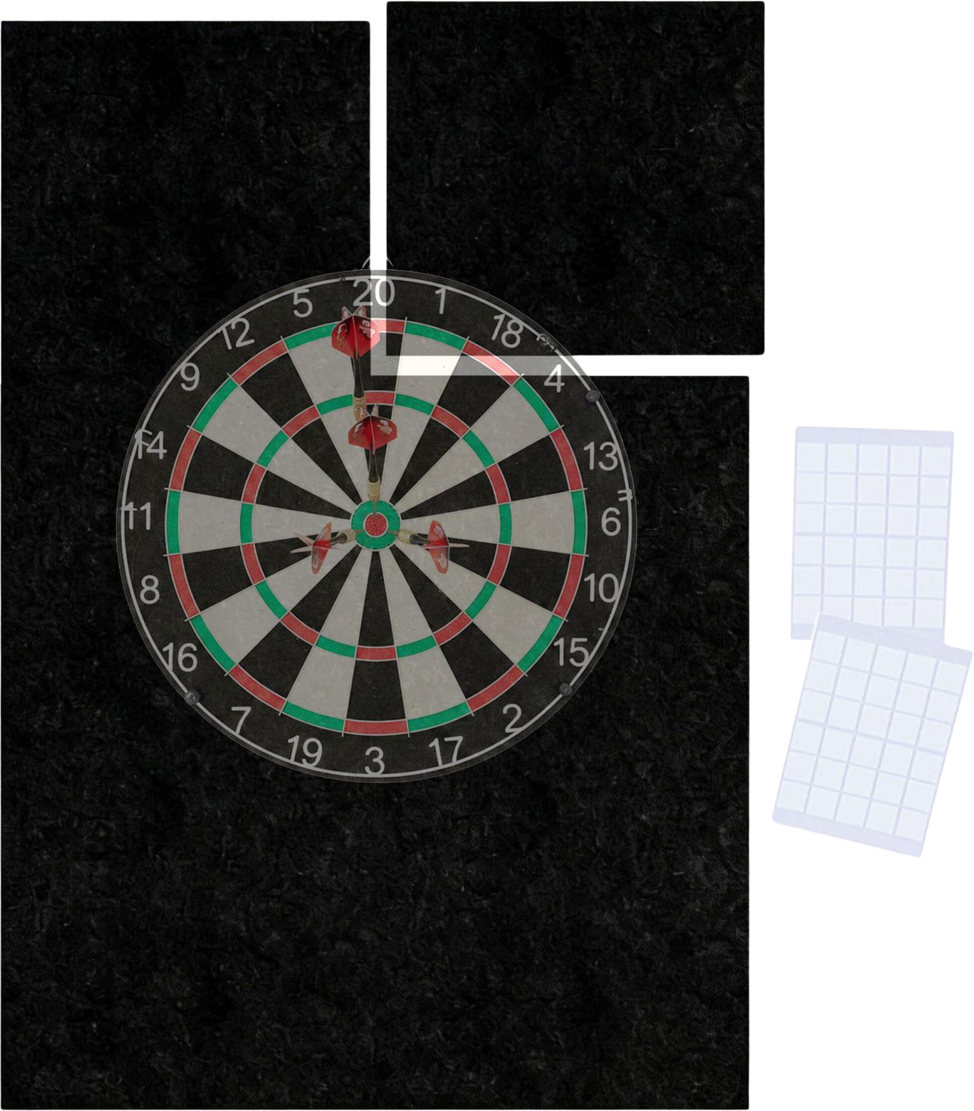 NORTHIX, Dartboard Surround, 6-piece Felt Wall Protector