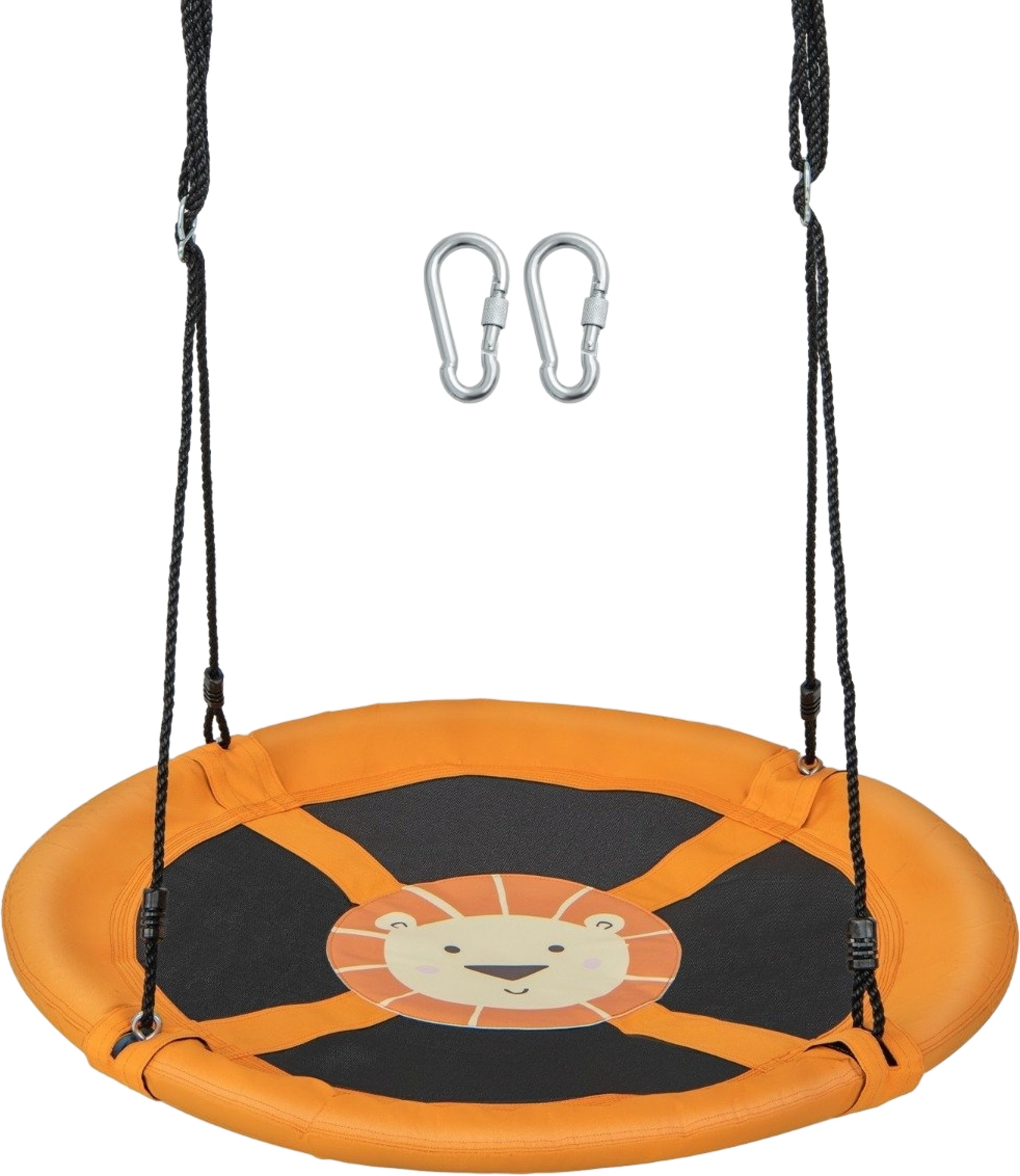 NORTHIX, Diameter 100 Cm Nest Swing With Adjustable Ropes, Hanging Swing, Children's Swing, Round Swing, Yell