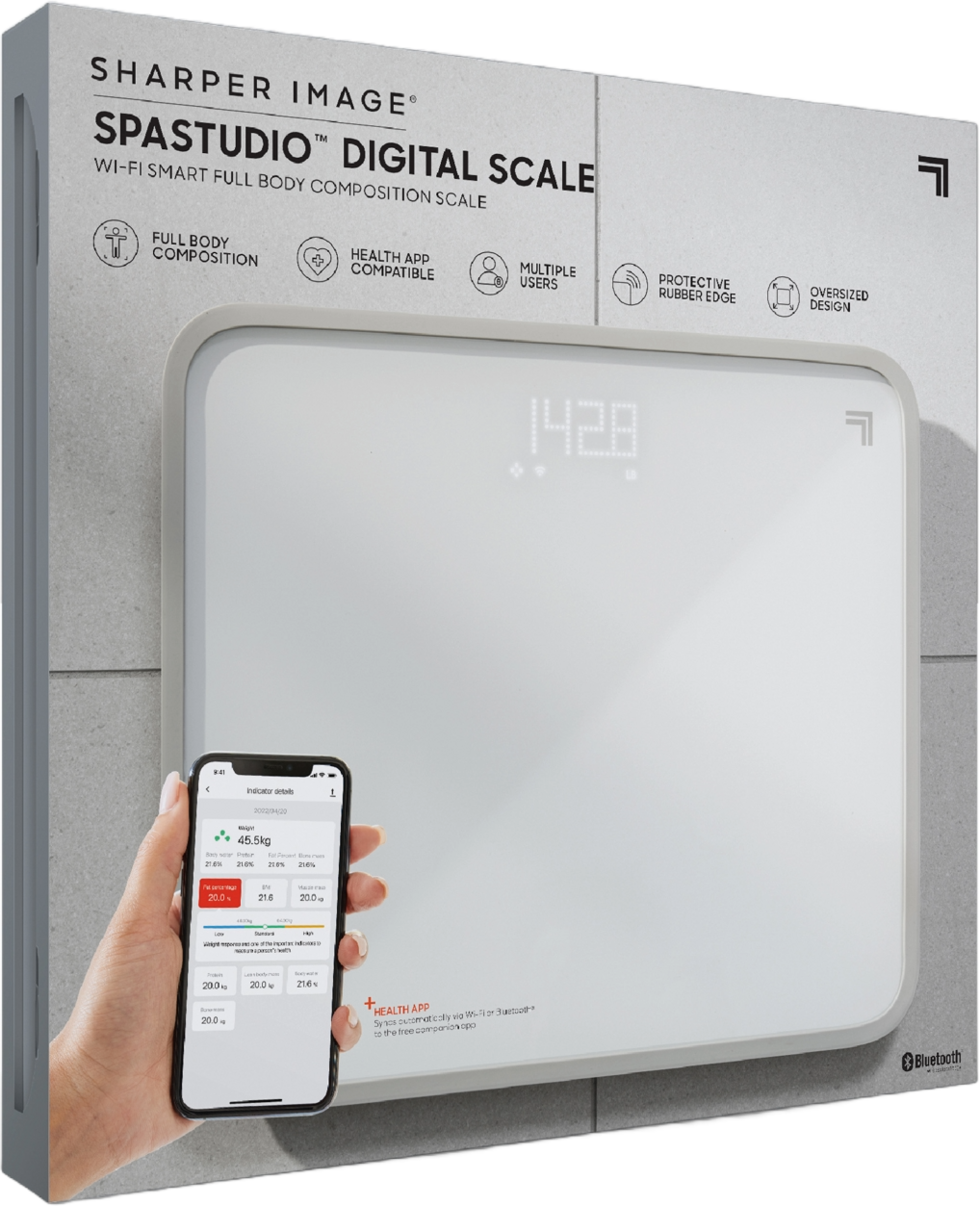 SHARPER IMAGE, Digital Badrumsvåg Led