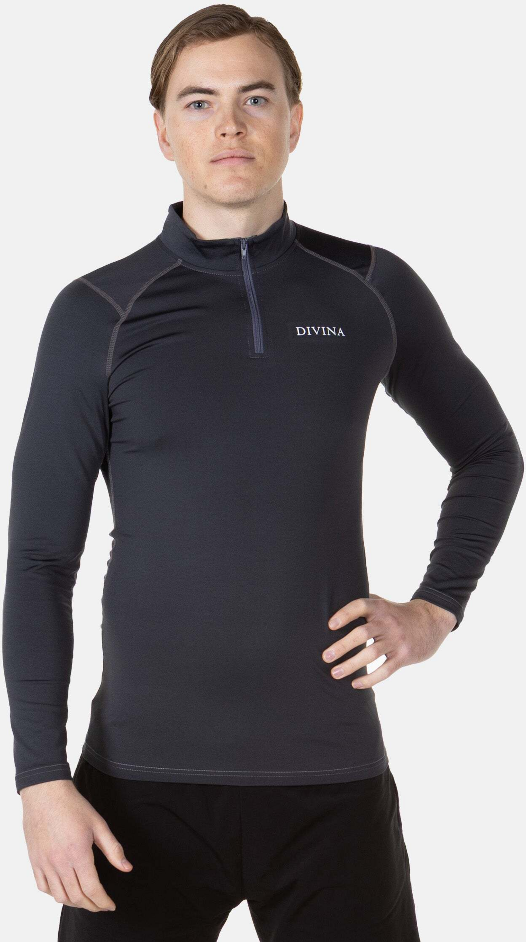 DIVINA, Divina Half-zip Shirt "volant"