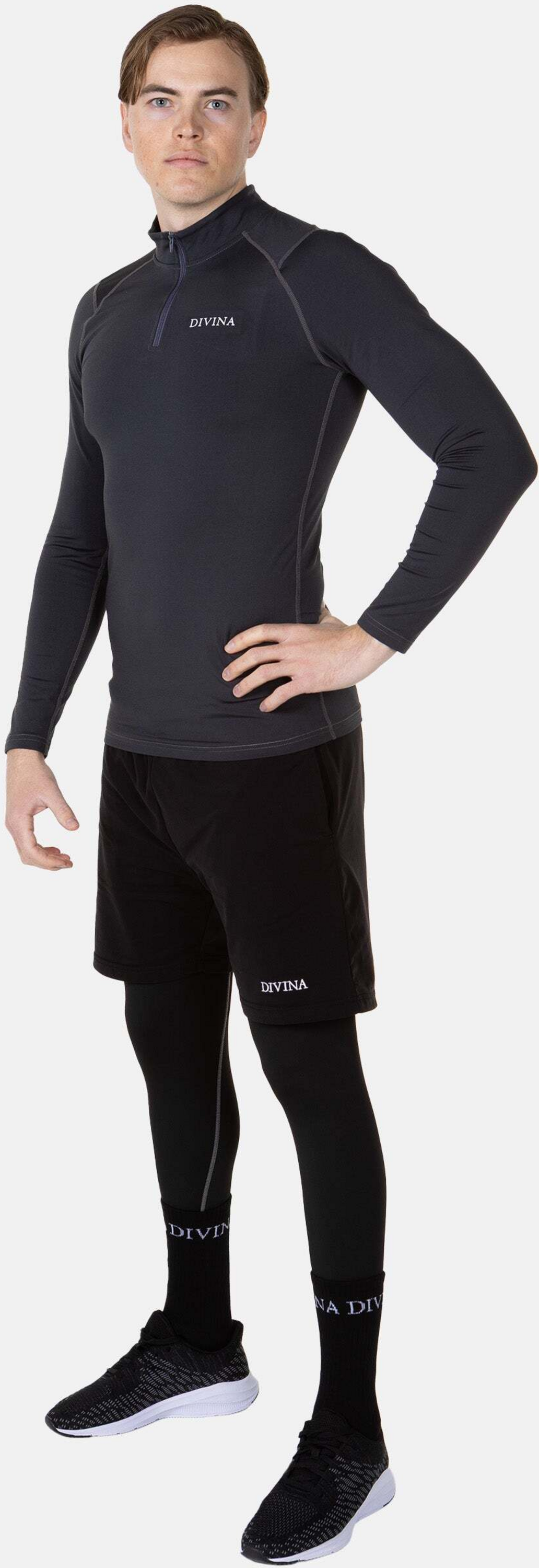 DIVINA, Divina Half-zip Shirt "volant"