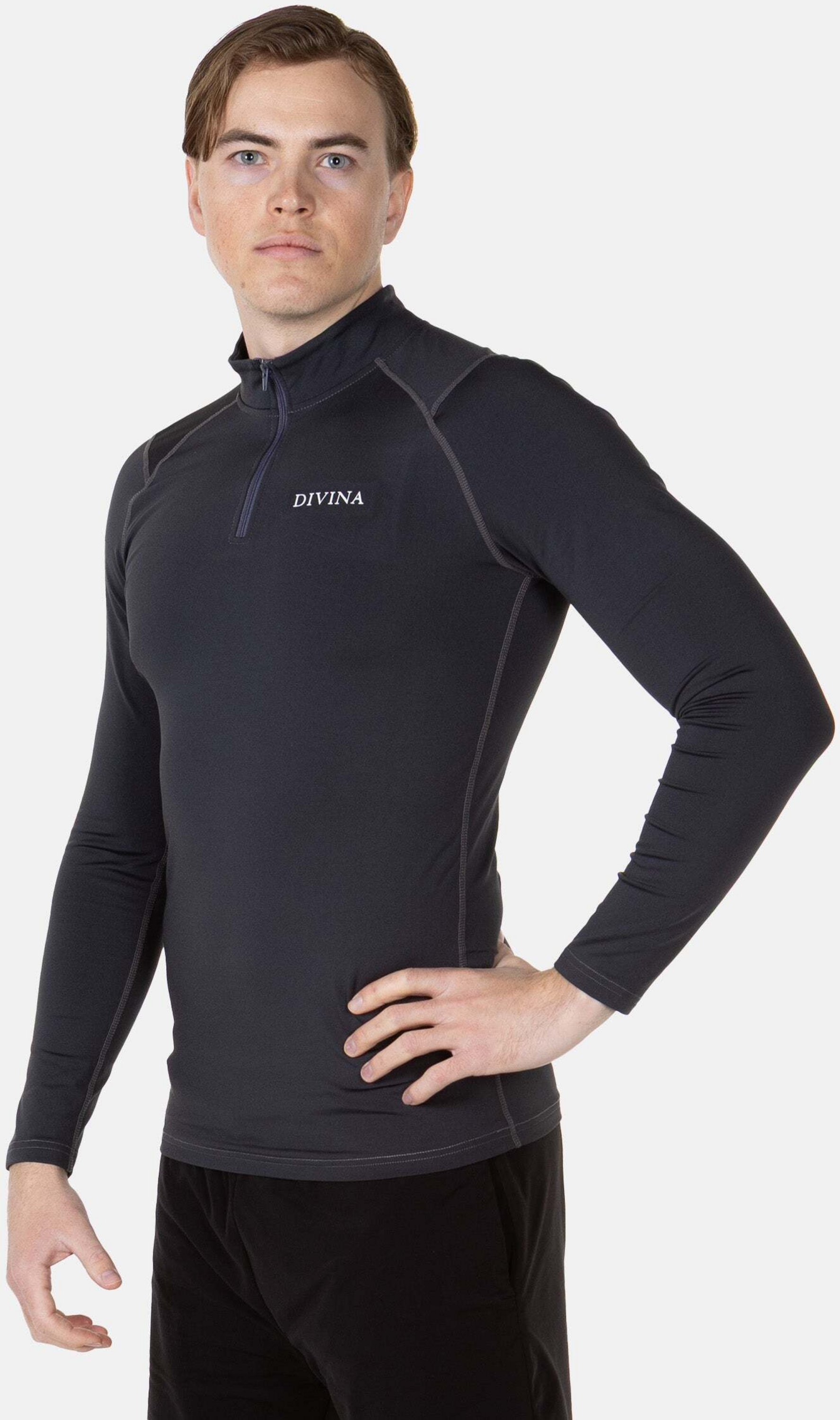 DIVINA, Divina Half-zip Shirt "volant"