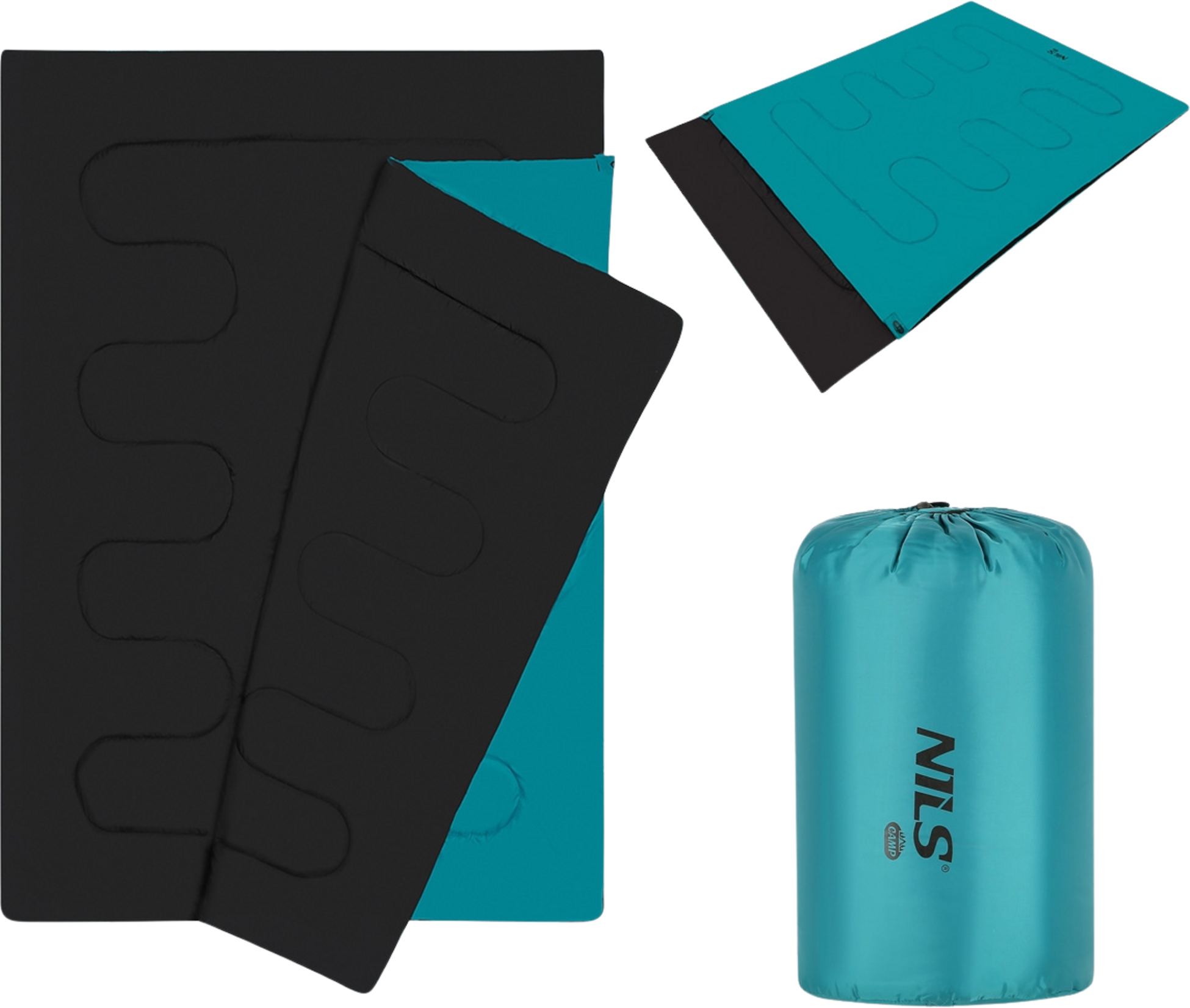 NORTHIX, Double Sleeping Bag, Blue, Lightweight, Compact