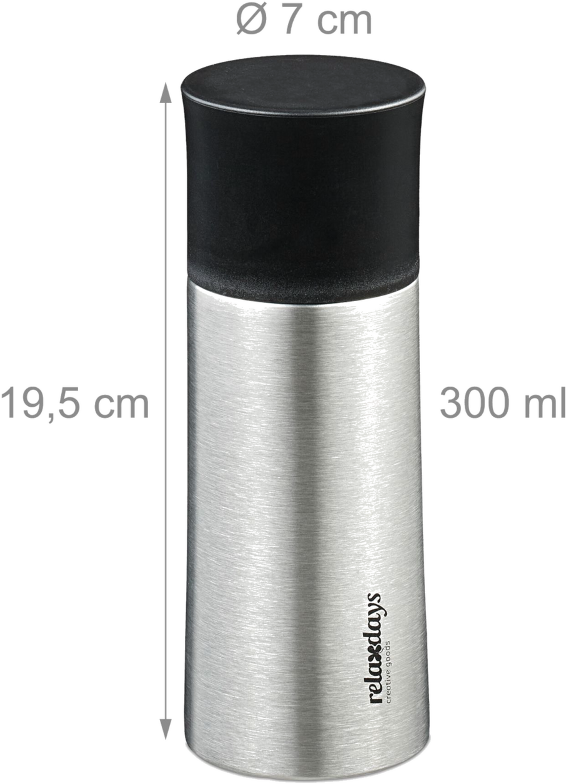 B2X, Drinking Bottle 300 Ml In Stainless Steel With Mug