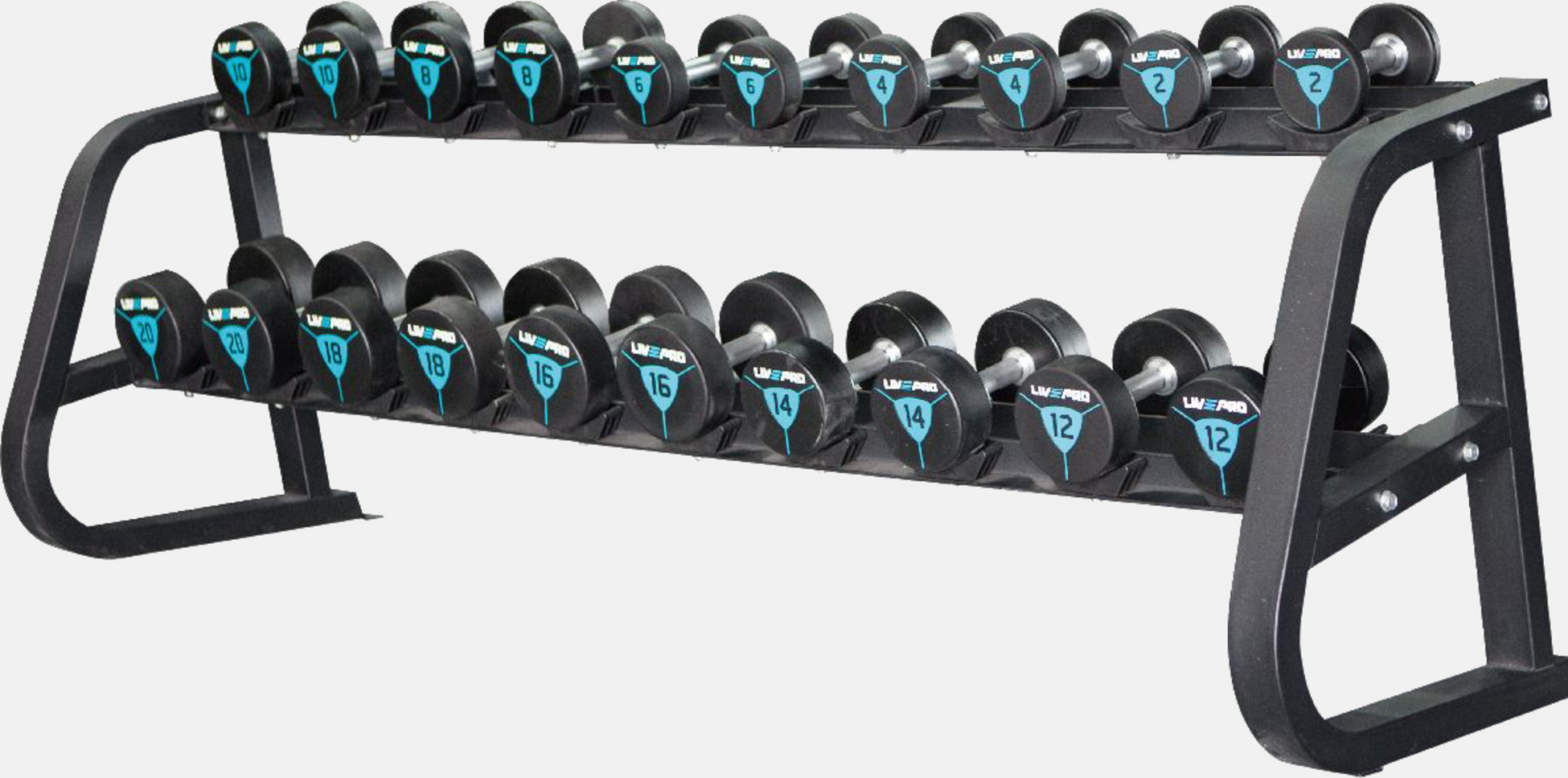 LIVEPRO, Dumbbell Rack 10 Pairs (245 X 73 X 79xm)
