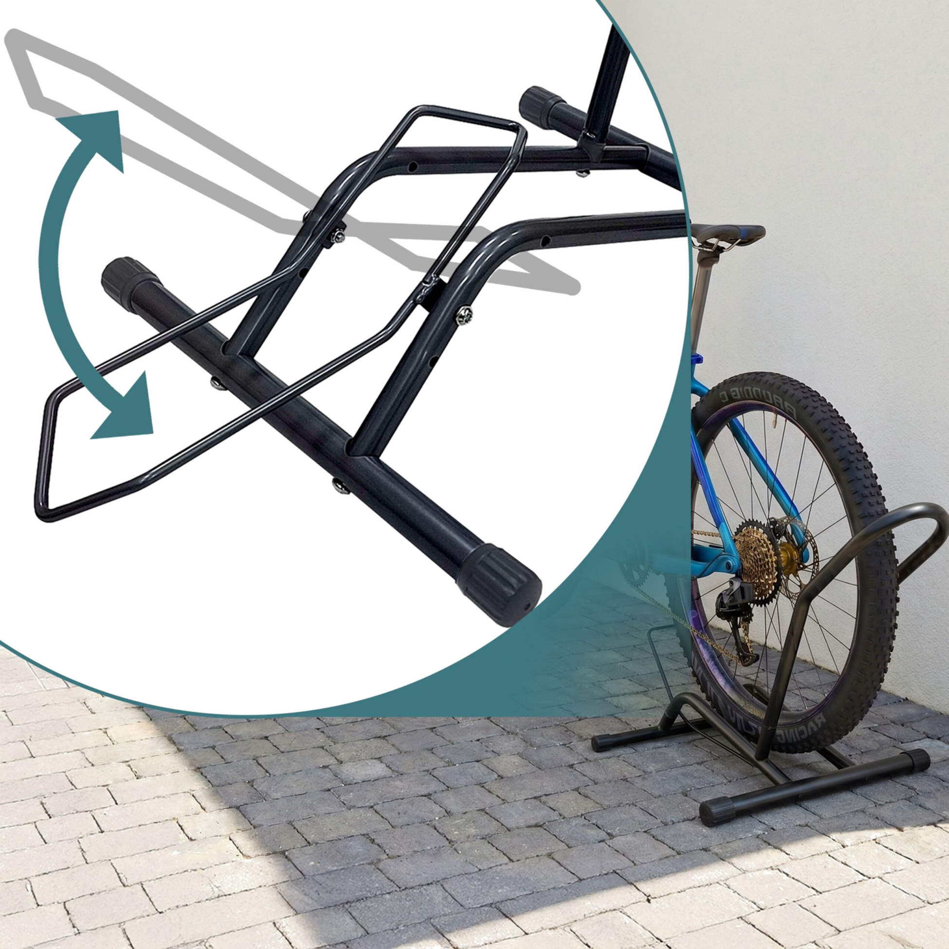 NORTHIX, E-bike Floor Stand, Fits Up To 29-inch Wheels