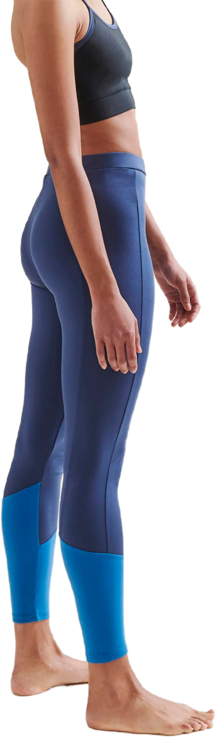 WELLICIOUS, Easy Colour Block Leggings - Deep Night Blue/shoreline Blue