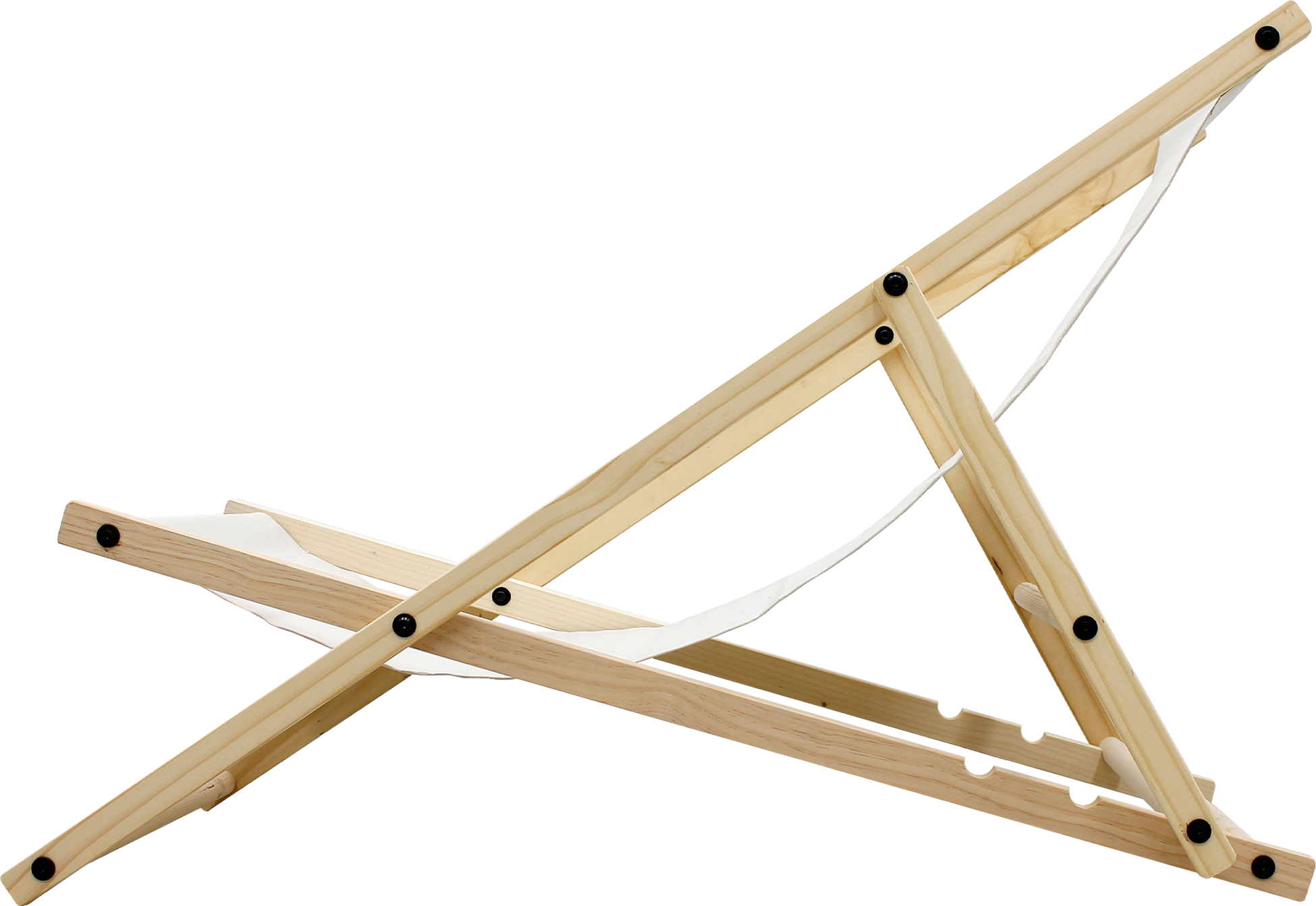 ECD GERMANY, Ecd Germany Foldable Wooden Deck Chair Garden Sun Lounger Beige Reclining Beach Chair