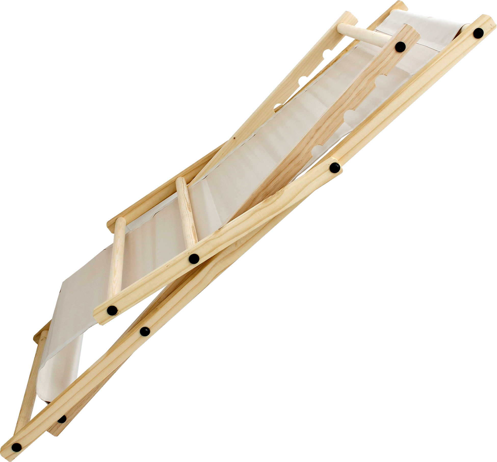 ECD GERMANY, Ecd Germany Foldable Wooden Deck Chair Garden Sun Lounger Beige Reclining Beach Chair