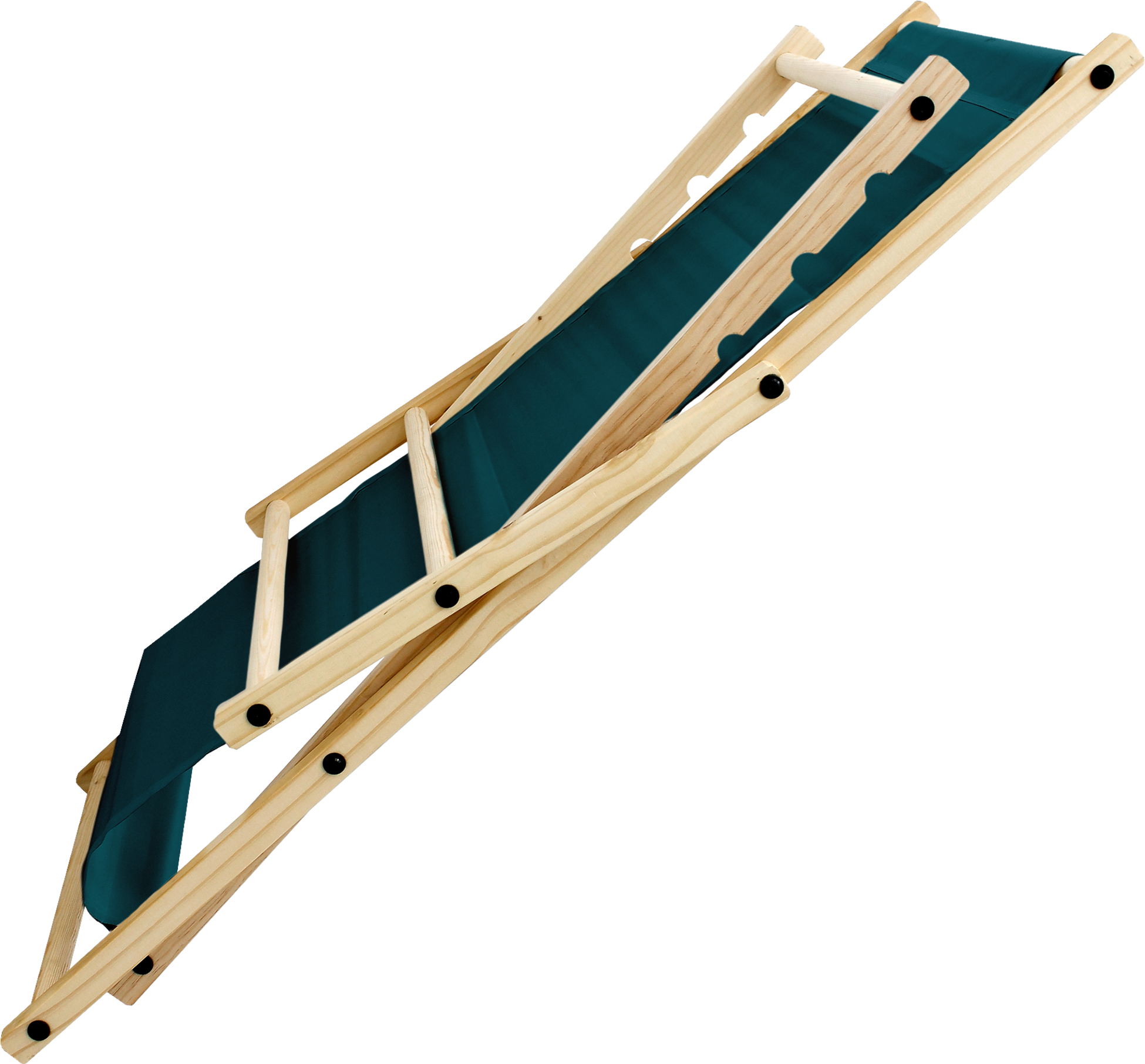 ECD GERMANY, Ecd Germany Foldable Wooden Deck Chair Garden Sun Lounger Dark Green Reclining