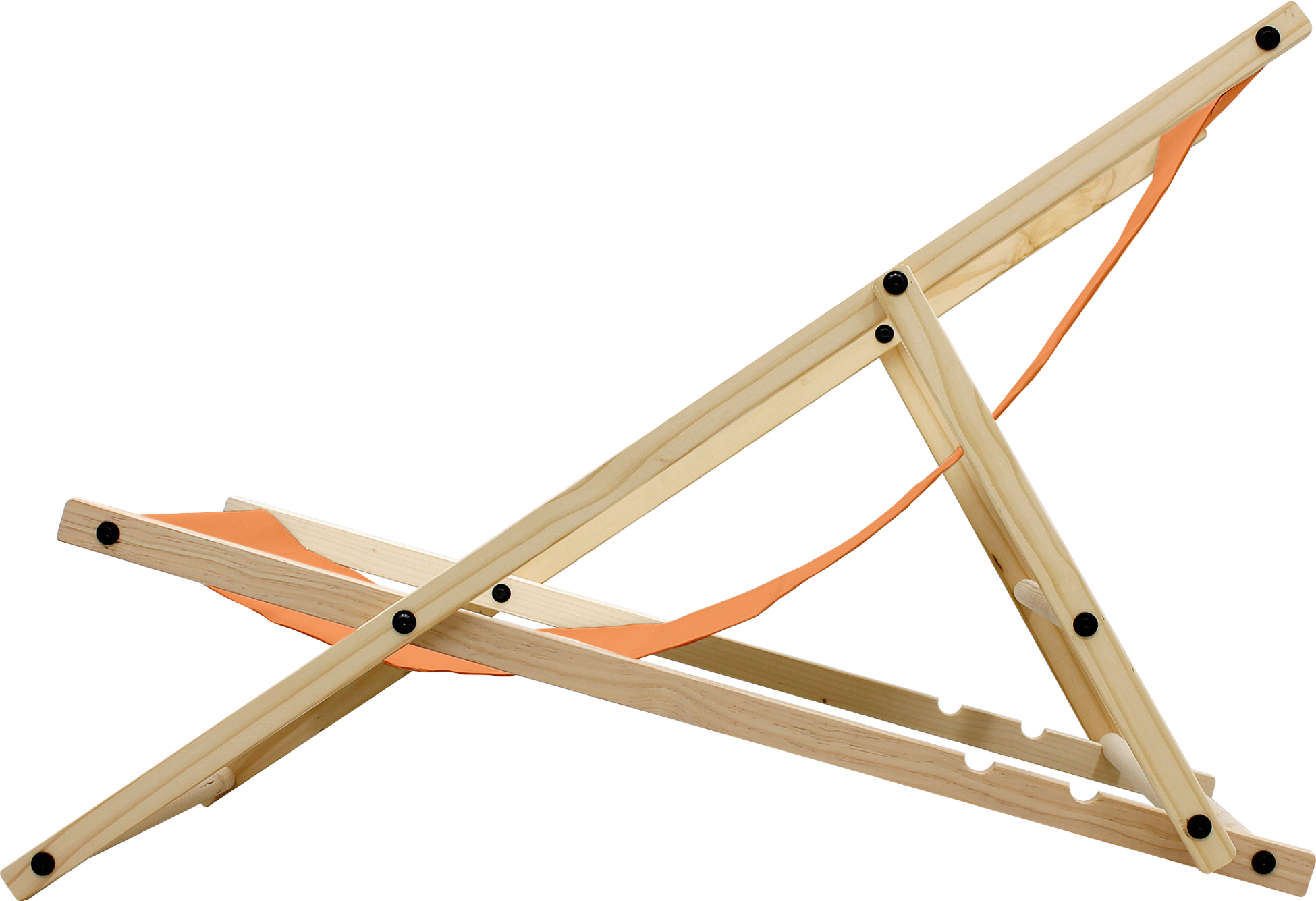 ECD GERMANY, Ecd Germany Foldable Wooden Deck Chair Garden Sun Lounger Orange Reclining