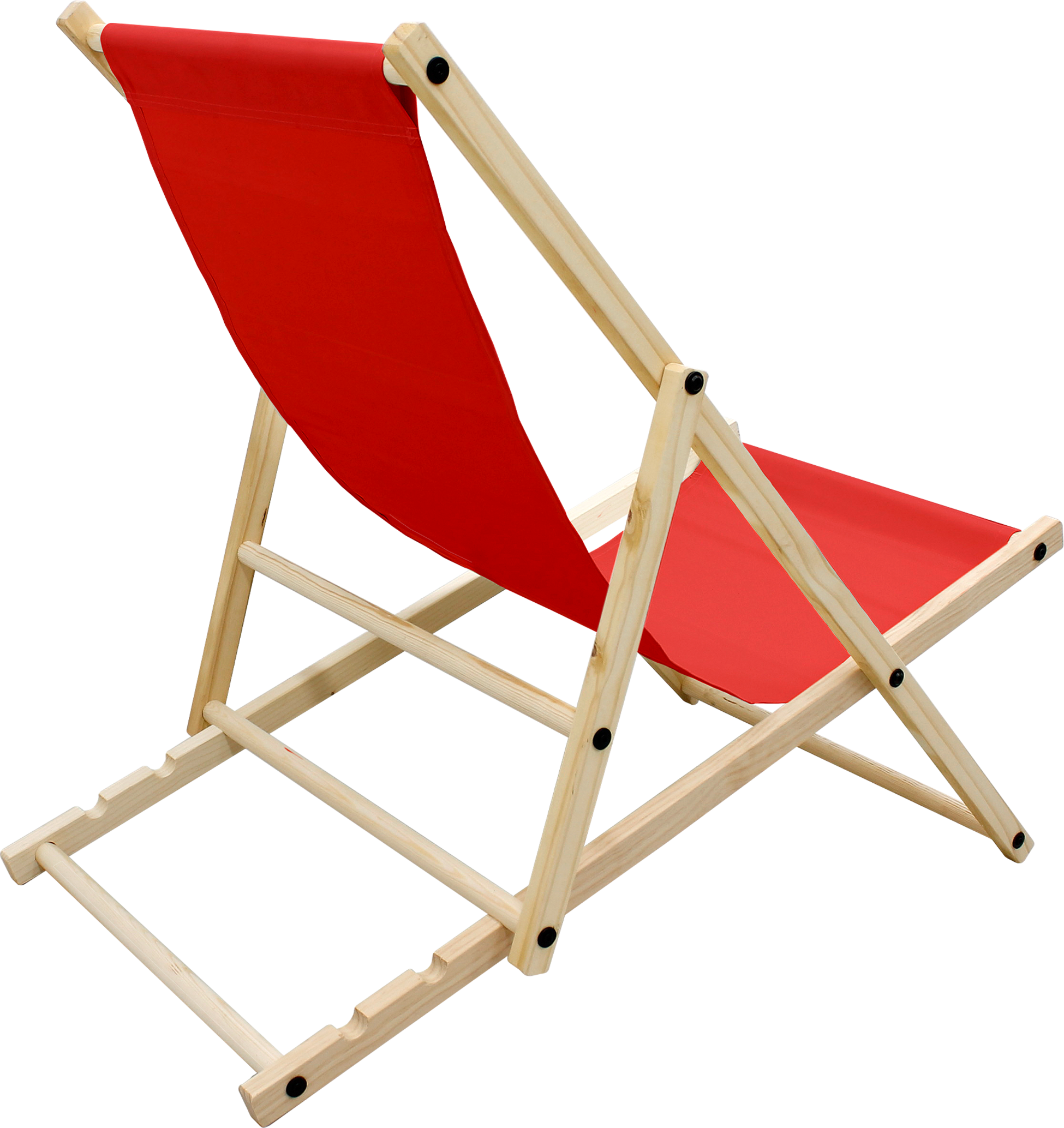 ECD GERMANY, Ecd Germany Foldable Wooden Deck Chair Garden Sun Lounger Red Reclining