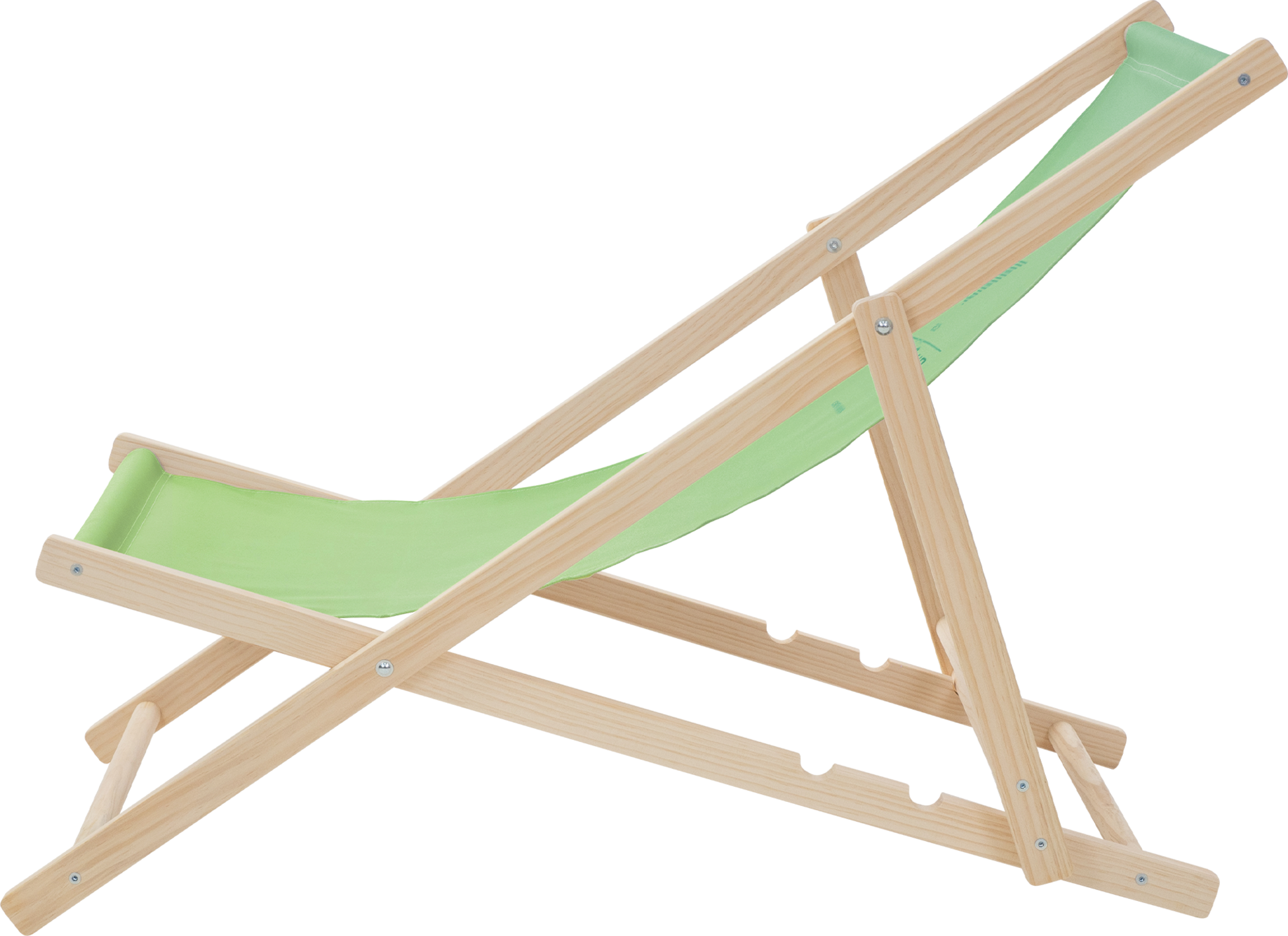 ECD GERMANY, Ecd Germany Folding Deck Chair Beach Club Green, Sunbed Wooden Beach Lounger With 3 Position