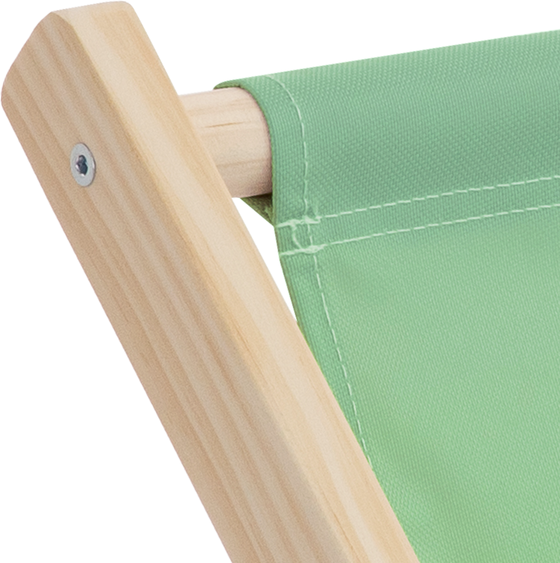 ECD GERMANY, Ecd Germany Folding Deck Chair Beach Club Green, Sunbed Wooden Beach Lounger With 3 Position