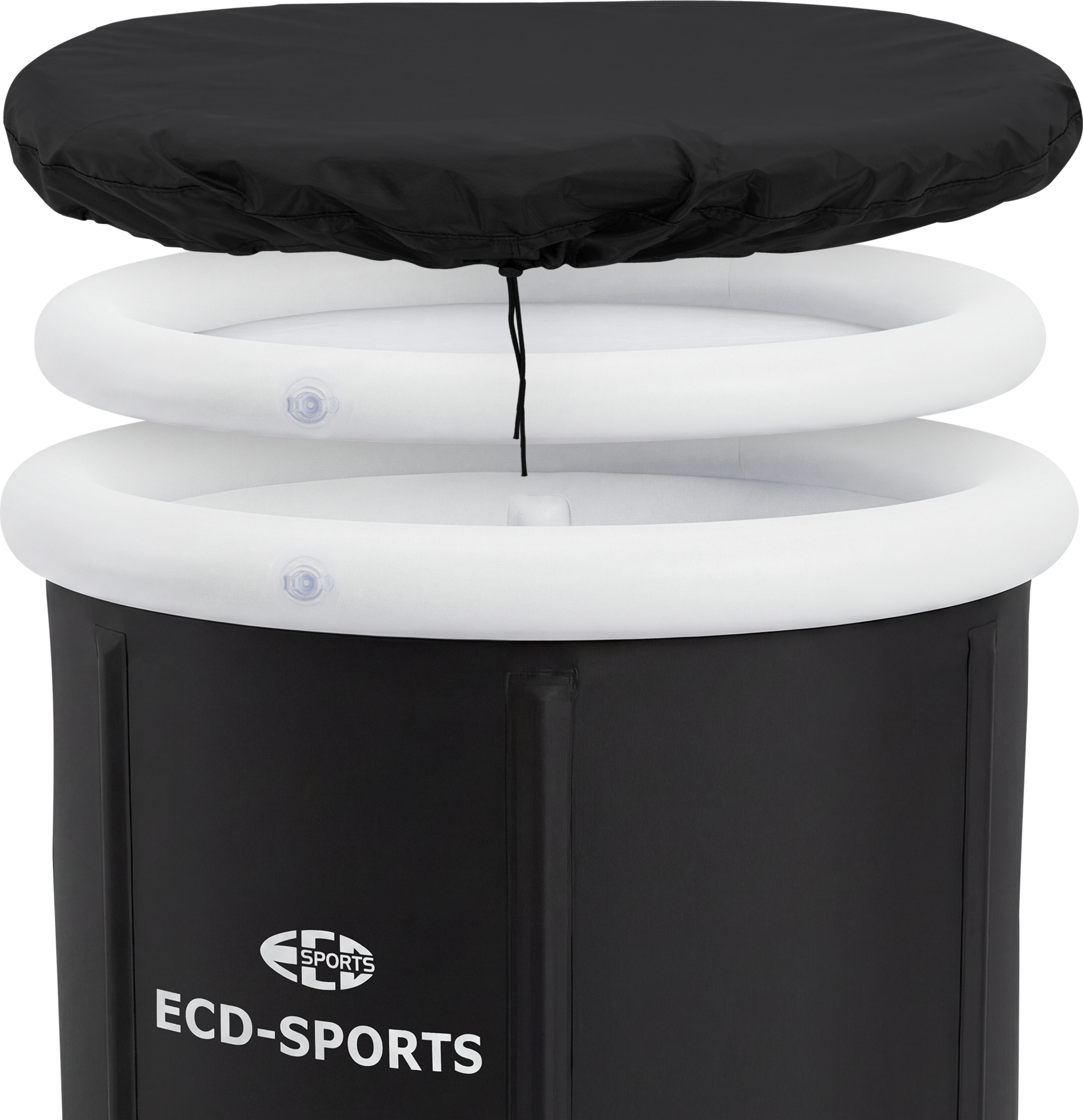 ECD GERMANY, Ecd Germany Ice Bath Barrel &Oslash;80 Cm, Therapy Diving Tub With Cover 350l, Inflatable Bathtub
