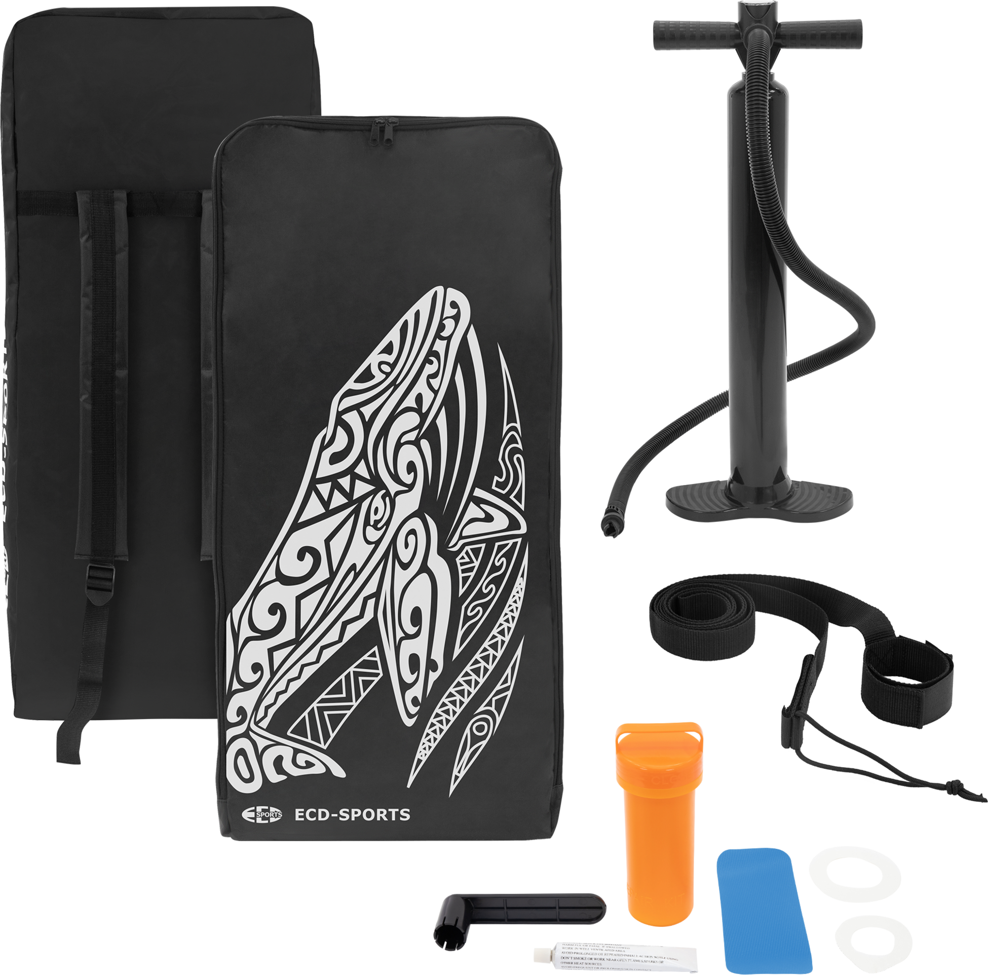 ECD GERMANY, Ecd Germany Inflatable Stand Up Paddle Board Makani 320 X 80 X 15 Cm Blue Pvc Sup Board Set Up