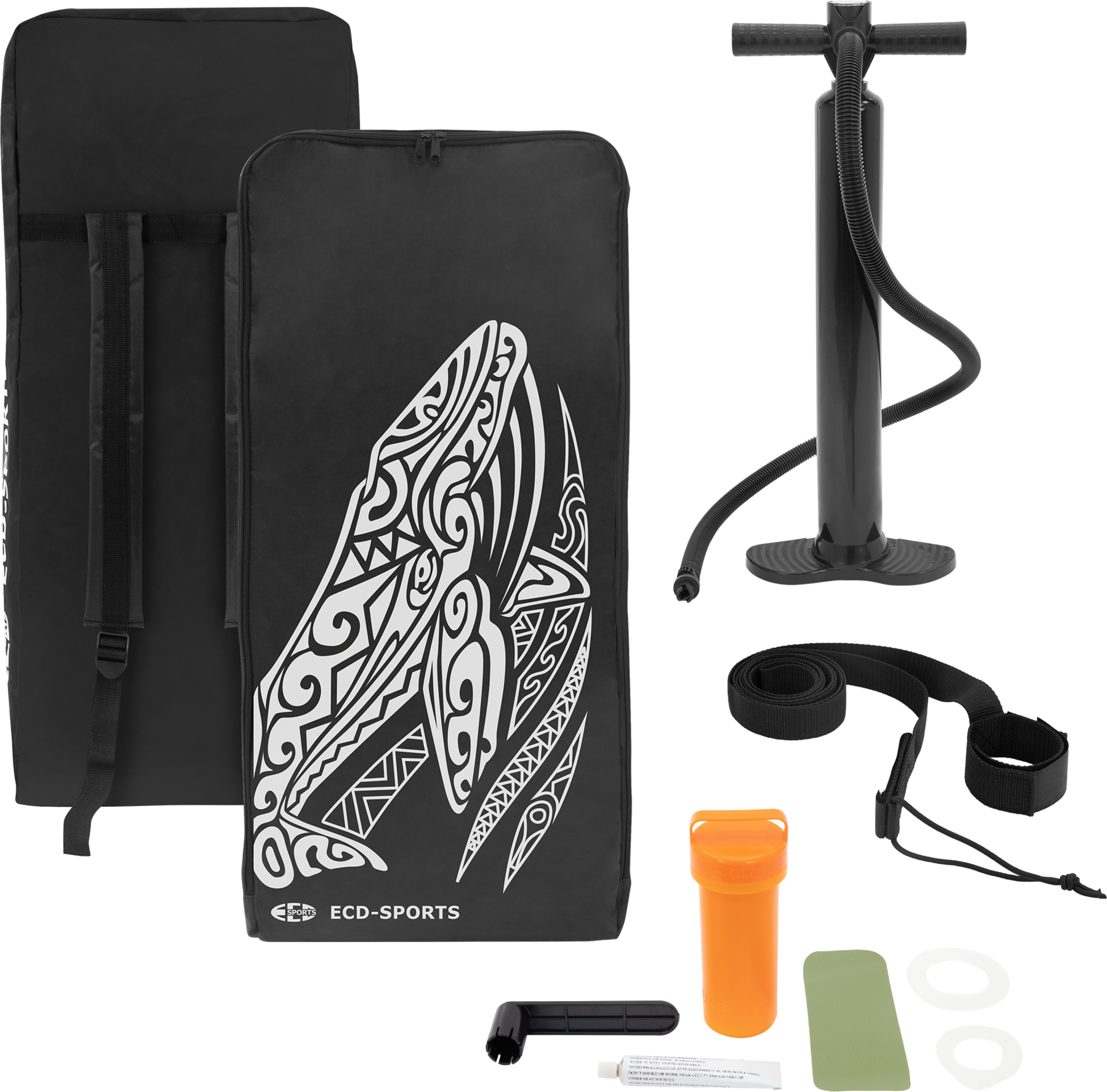 ECD GERMANY, Ecd Germany Inflatable Stand Up Paddle Board Makani 320 X 80 X 15 Cm Olive Pvc Sup Board Set Up