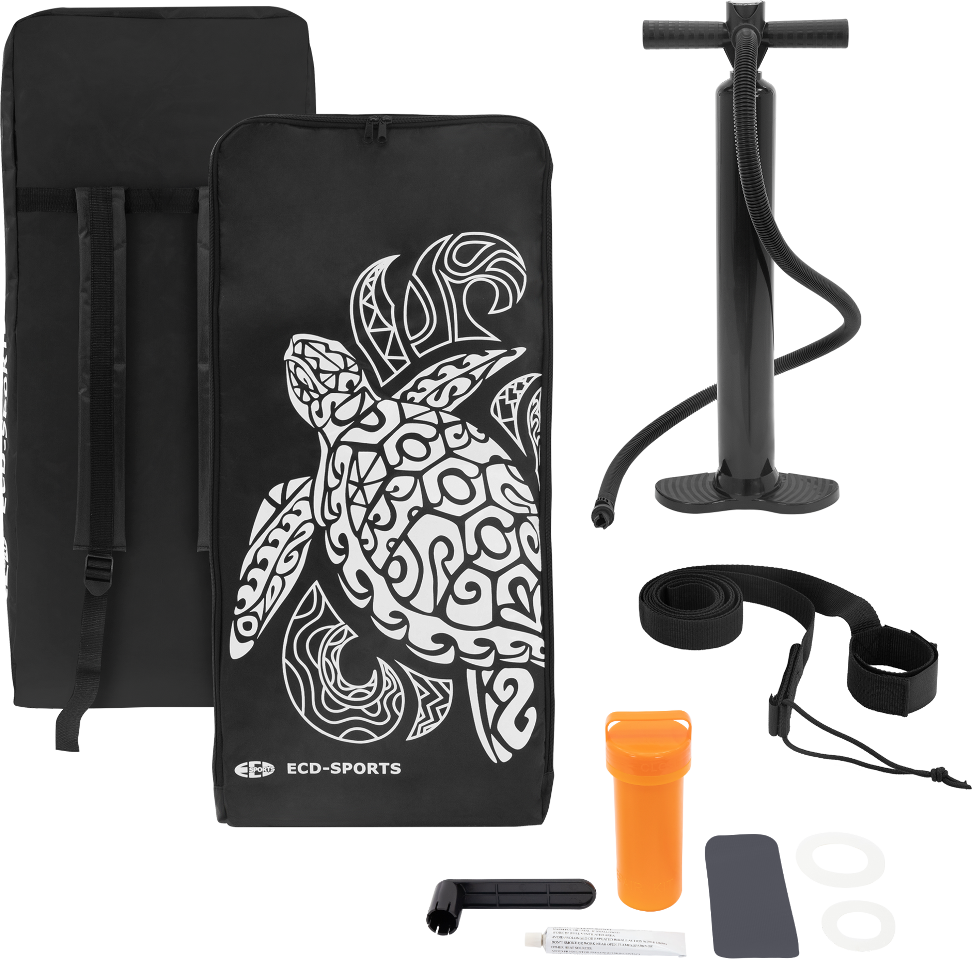 ECD GERMANY, Ecd Germany Inflatable Stand Up Paddle Board Maona 308 X 78 X 10 Cm Black Pvc Sup Board Set Up