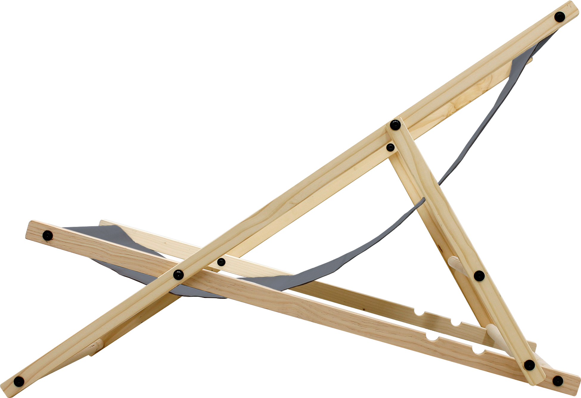 ECD GERMANY, Ecd Germany Set Of 10 Foldable Wooden Deck Chair Garden Sun Lounger Anthracite Reclining