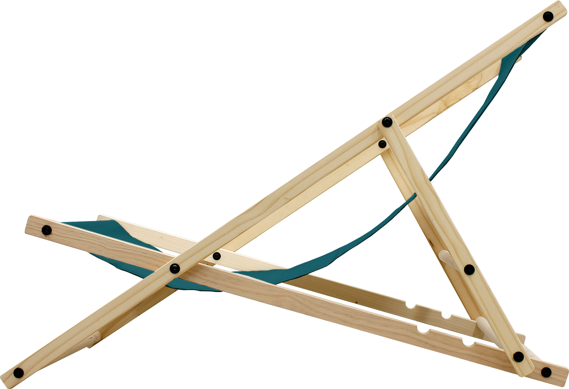 ECD GERMANY, Ecd Germany Set Of 10 Foldable Wooden Deck Chair Garden Sun Lounger Dark Green Reclining