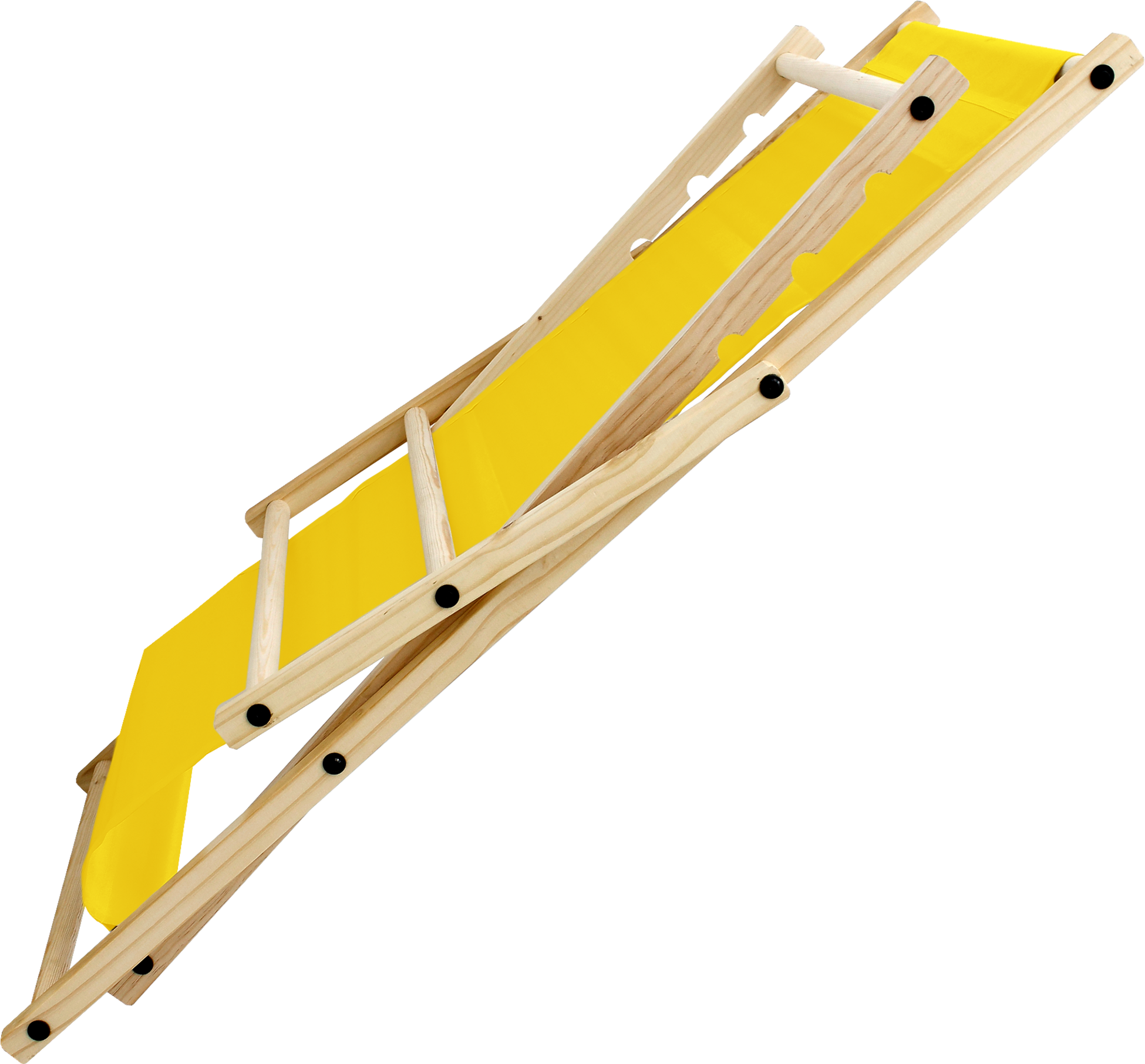 ECD GERMANY, Ecd Germany Set Of 10 Foldable Wooden Deck Chair Garden Sun Lounger Yellow Reclining